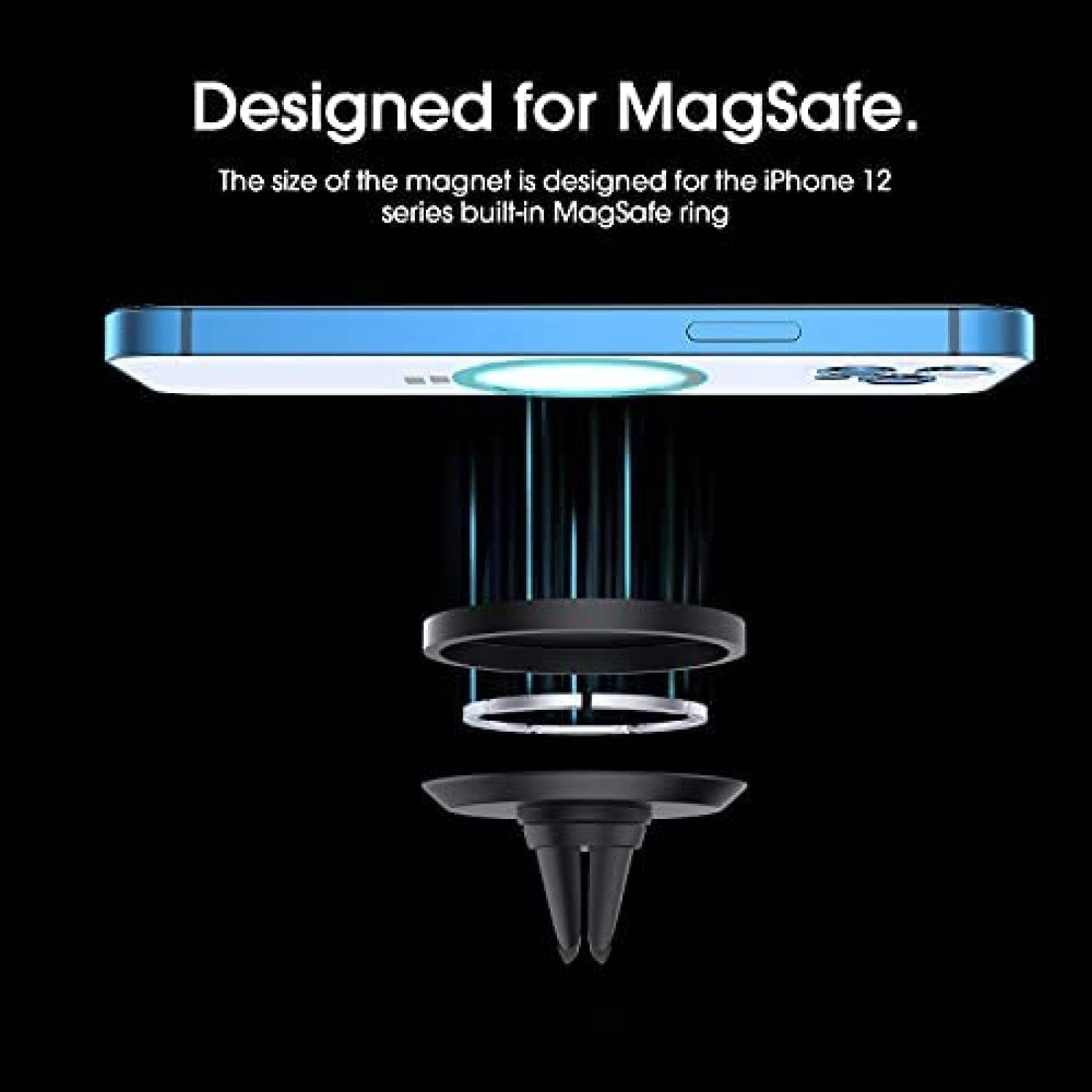 Soporte Magnetico para Celular TechMatte para iPhone -Negro