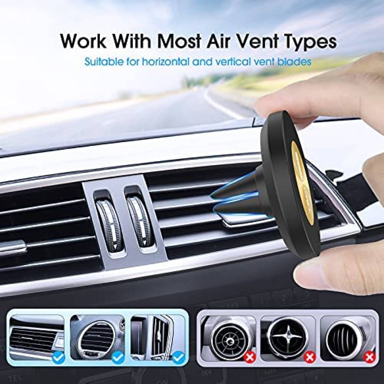 Soporte Magnetico para Celular TechMatte para iPhone -Negro