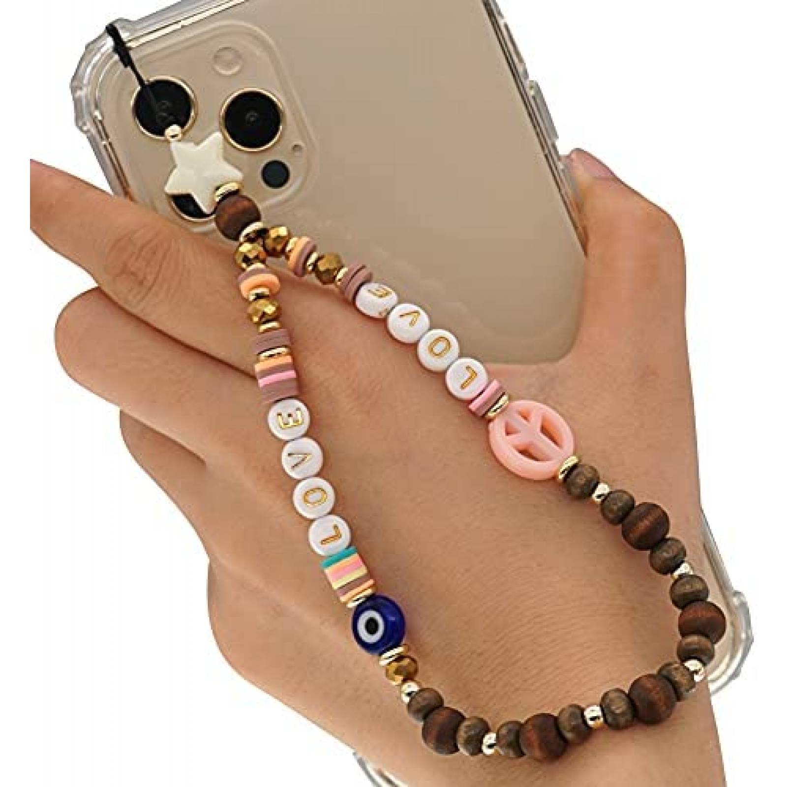 Pulsera para telefono IKASEFU de cuentas -Colorido