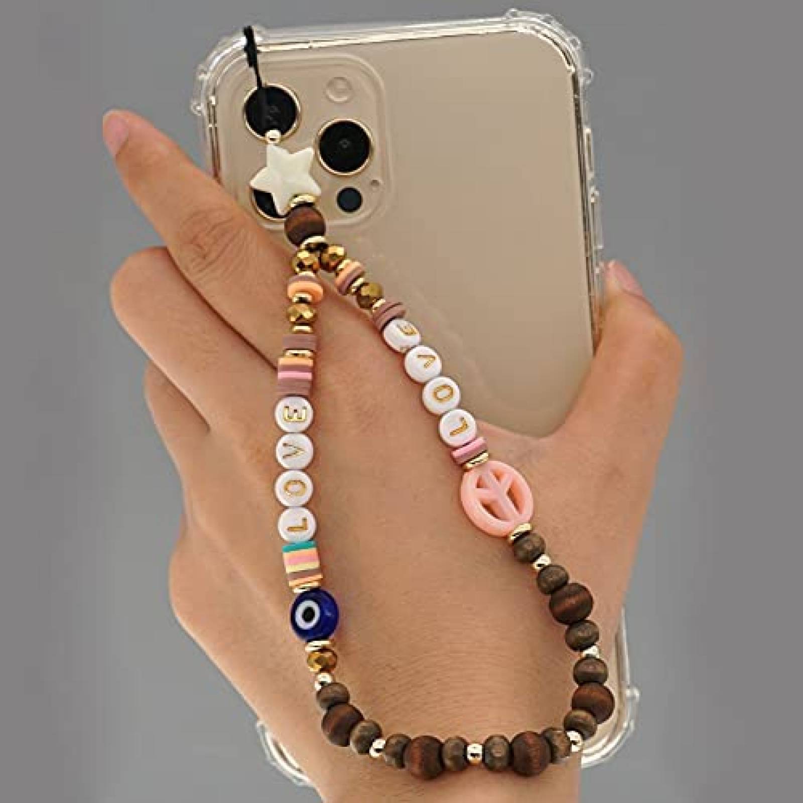 Pulsera para telefono IKASEFU de cuentas -Colorido