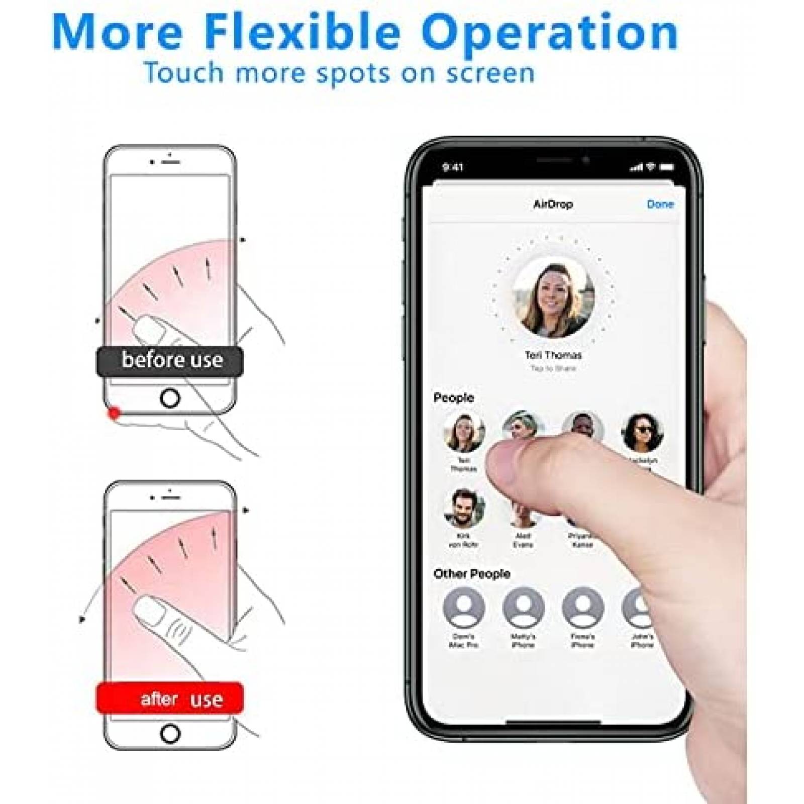 Pack agarradera para telefono VOVIGGOL x5 -Transparente