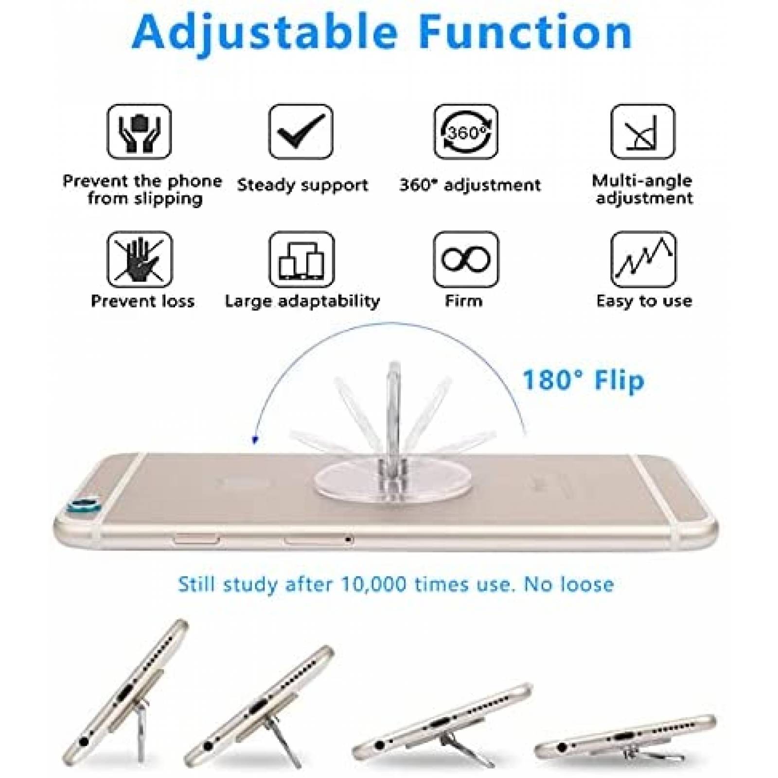 Pack agarradera para telefono VOVIGGOL x5 -Transparente