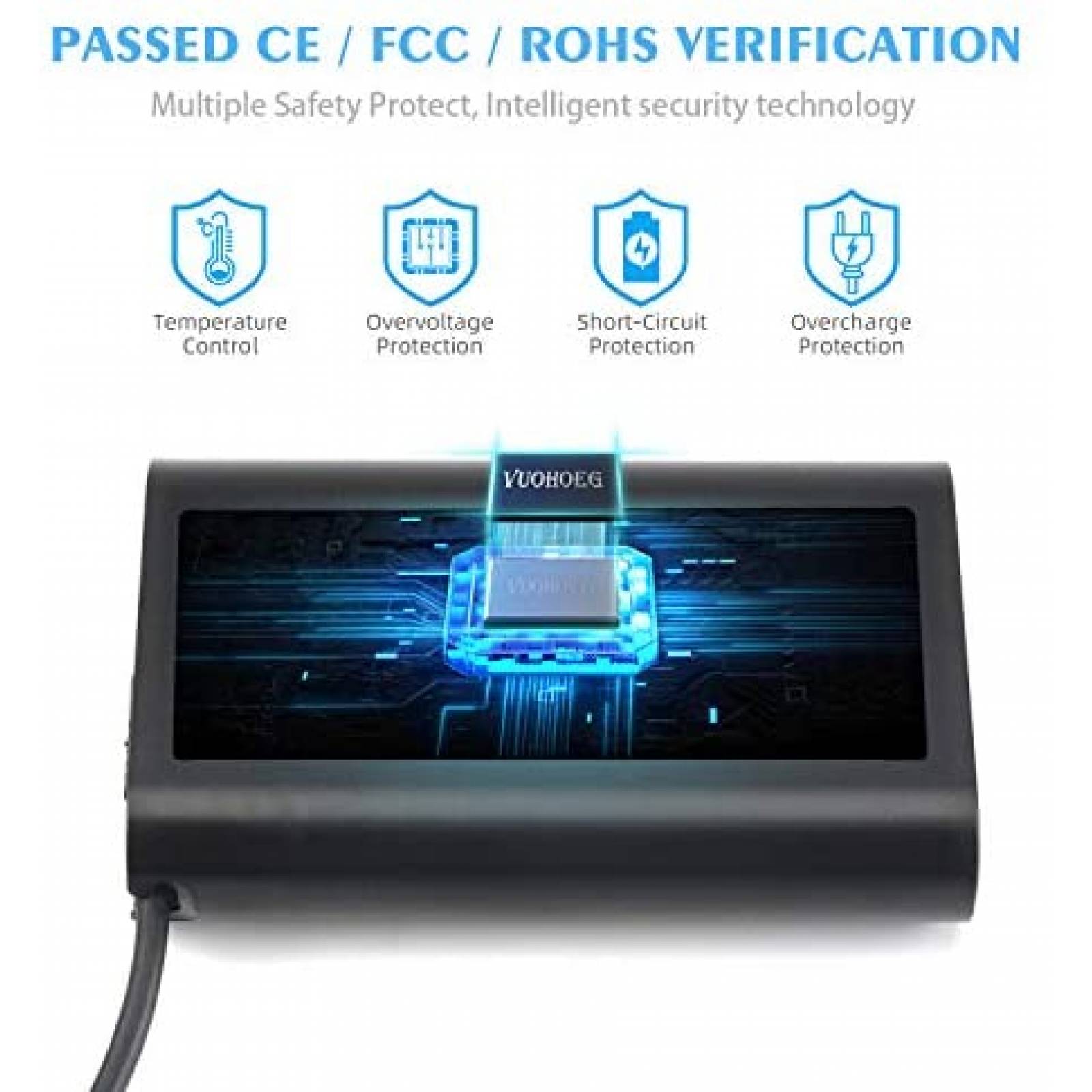 Cargador para Laptop HFLRZZ Dell XPS 12 65W 45W USB C -Negro