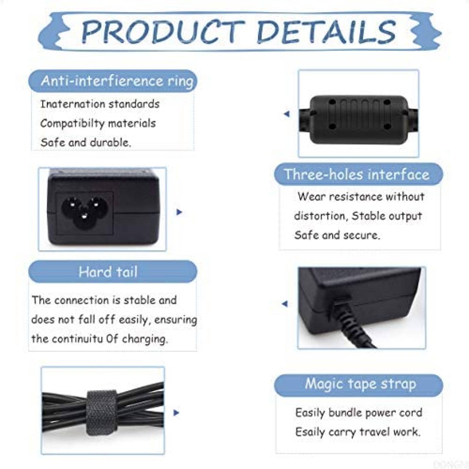 Cargador Laptop DONGNI DL65190342 65W Compatible Bluetooth