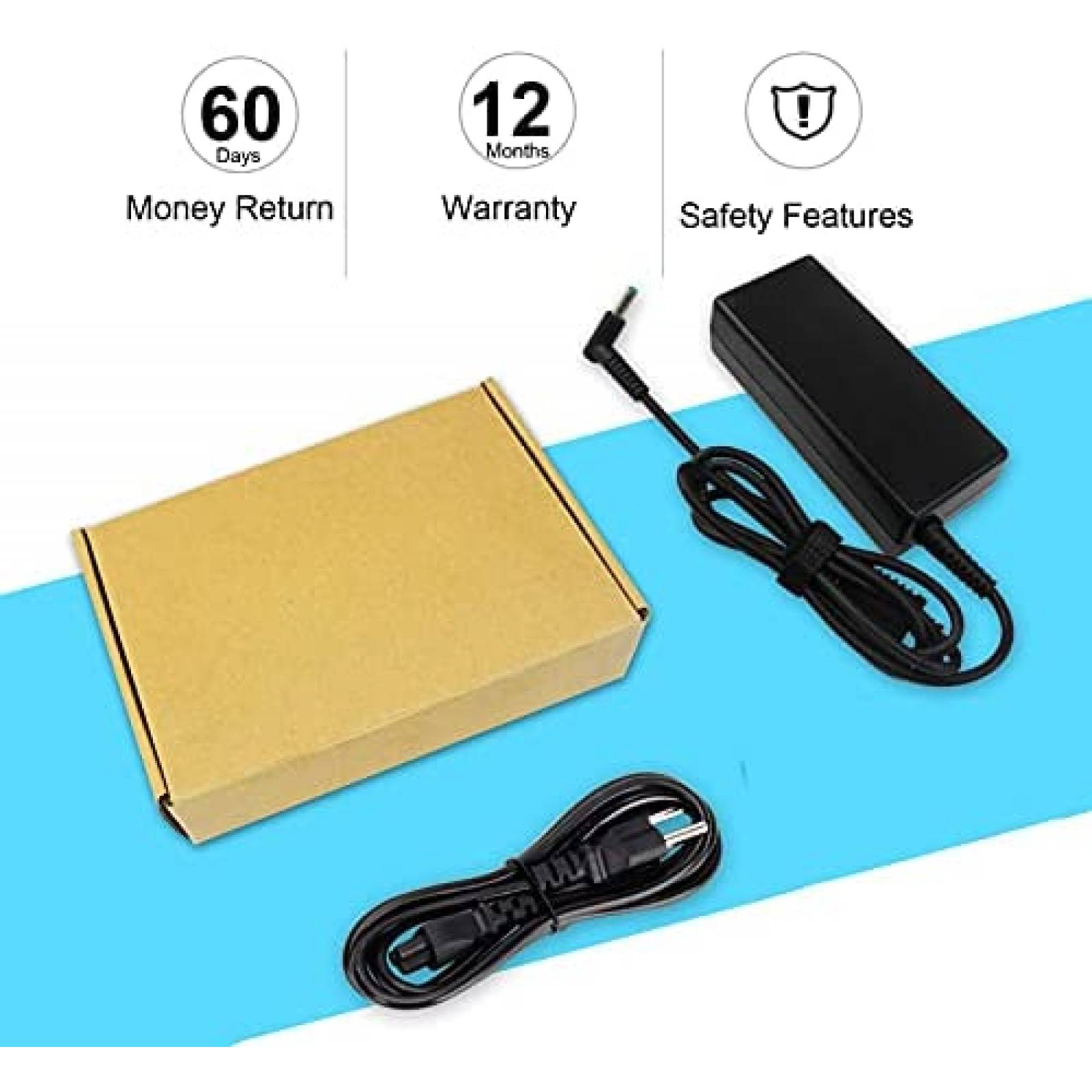 Cargador DMKAOLLK Para Laptop 19.5V 2.31A 45W -Negro