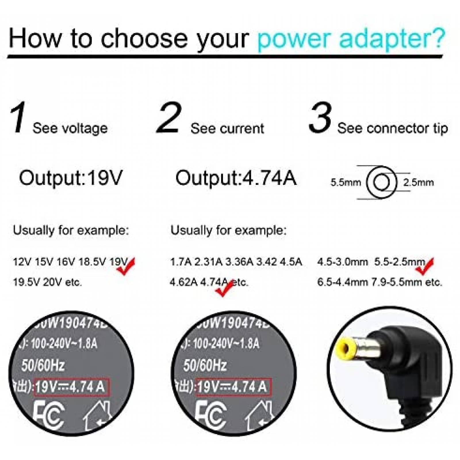 Cargador Universal Gomarty para Laptop Asus 240V -Negro