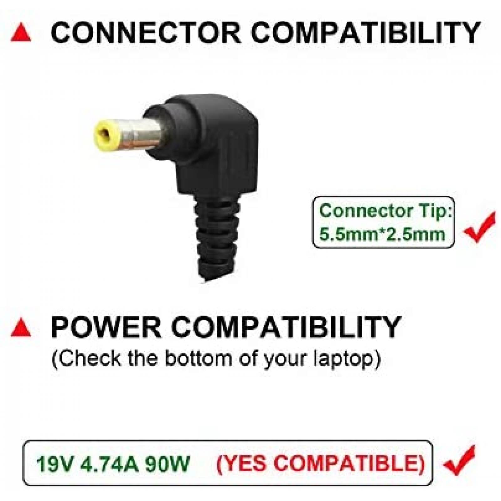 Cargador Universal Gomarty para Laptop Asus 240V -Negro