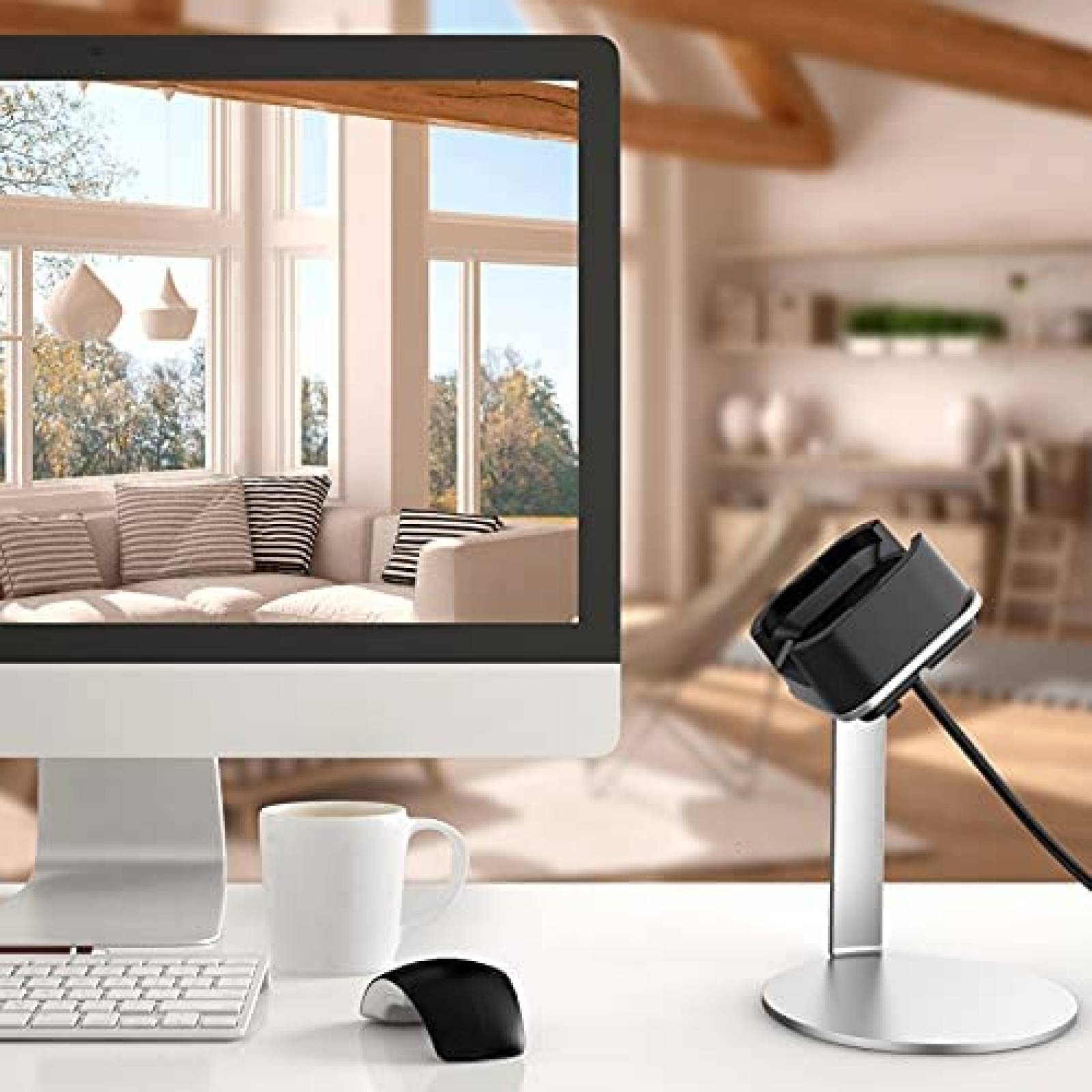 Soporte Cargador Kmasic para Smartwatch Fitbit Versa -Negro