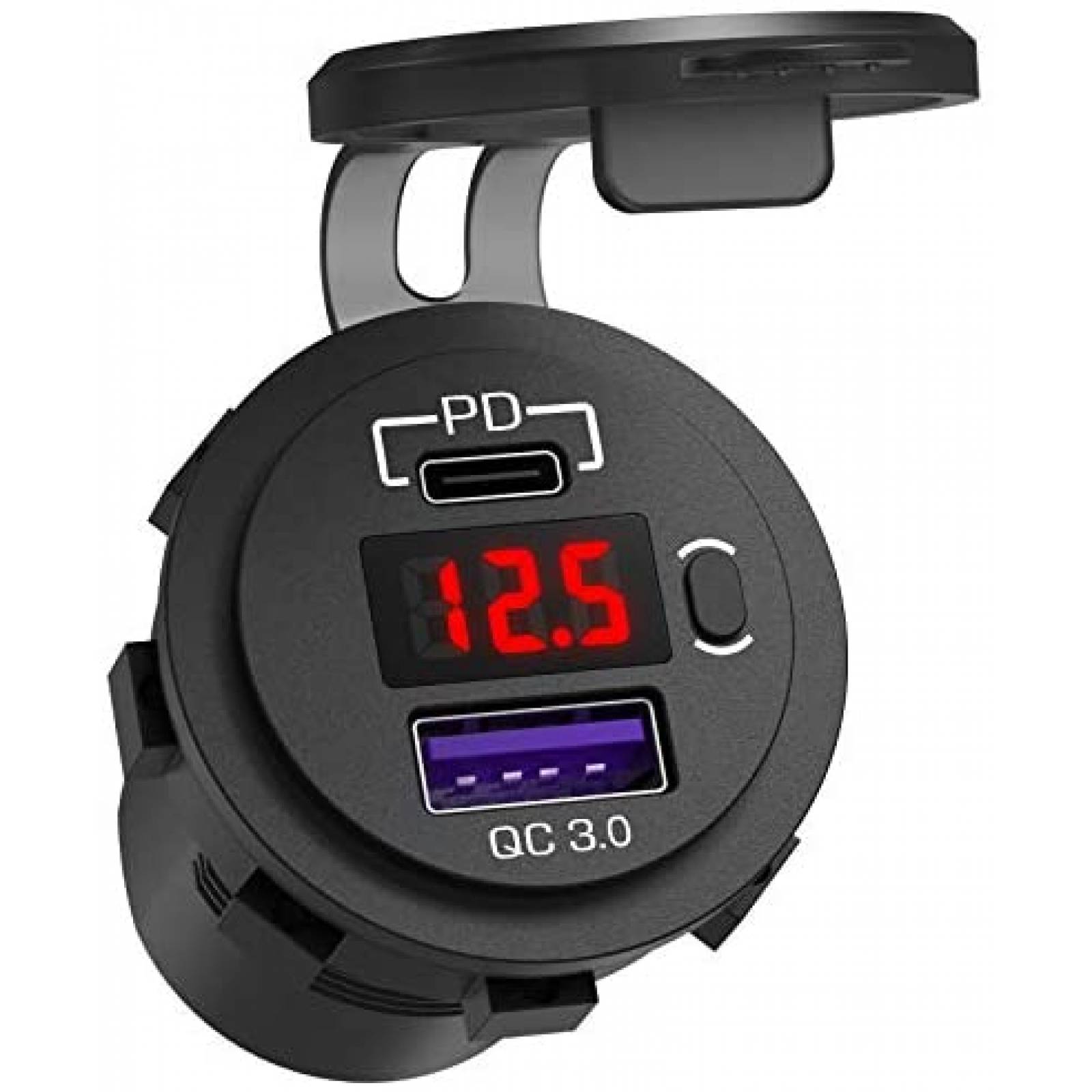 Adaptador de auto para cable USB C Ouffun 12V -Negro