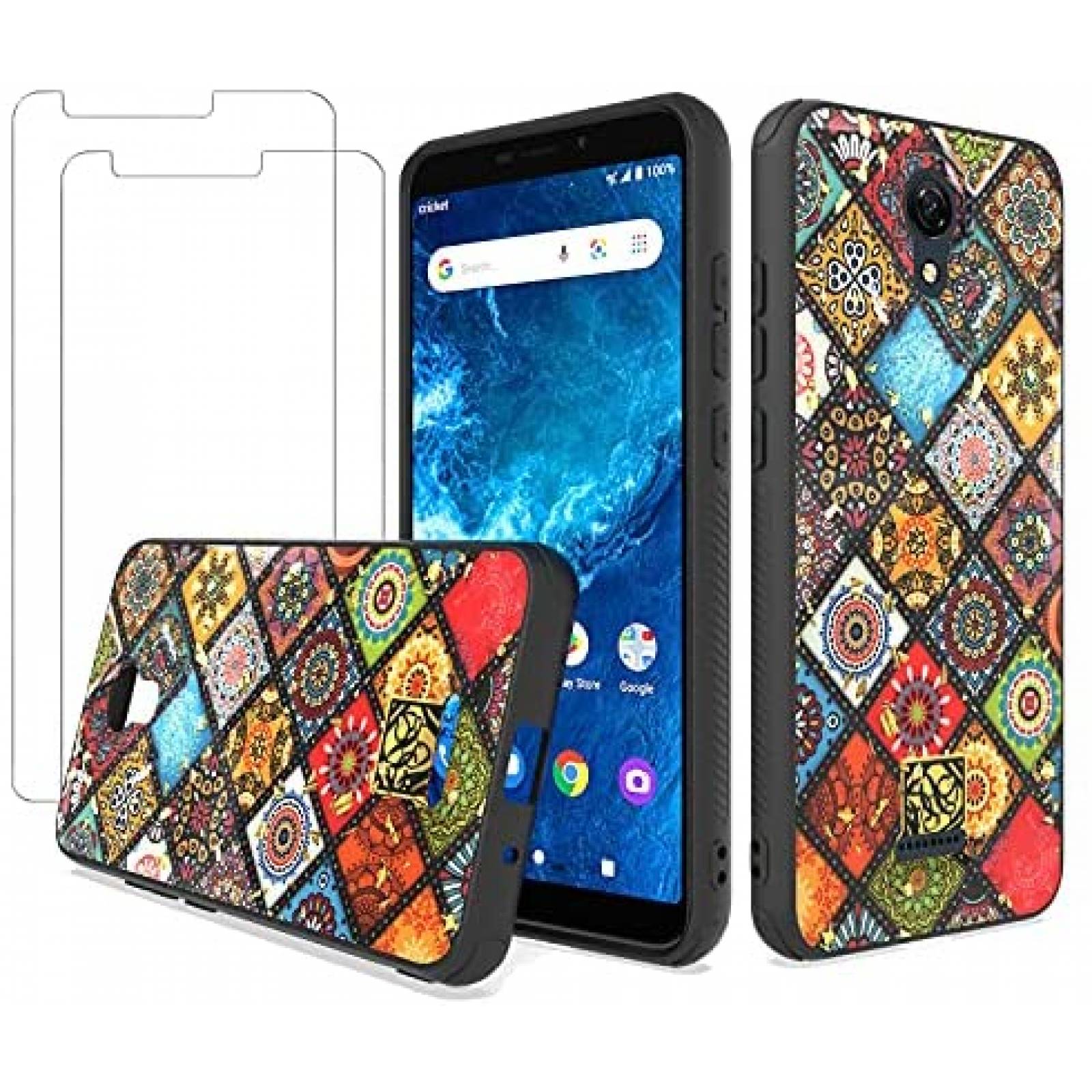 Funda + Mica QCMM para AT&T Fusion Z 2 Pzs -Multicolor
