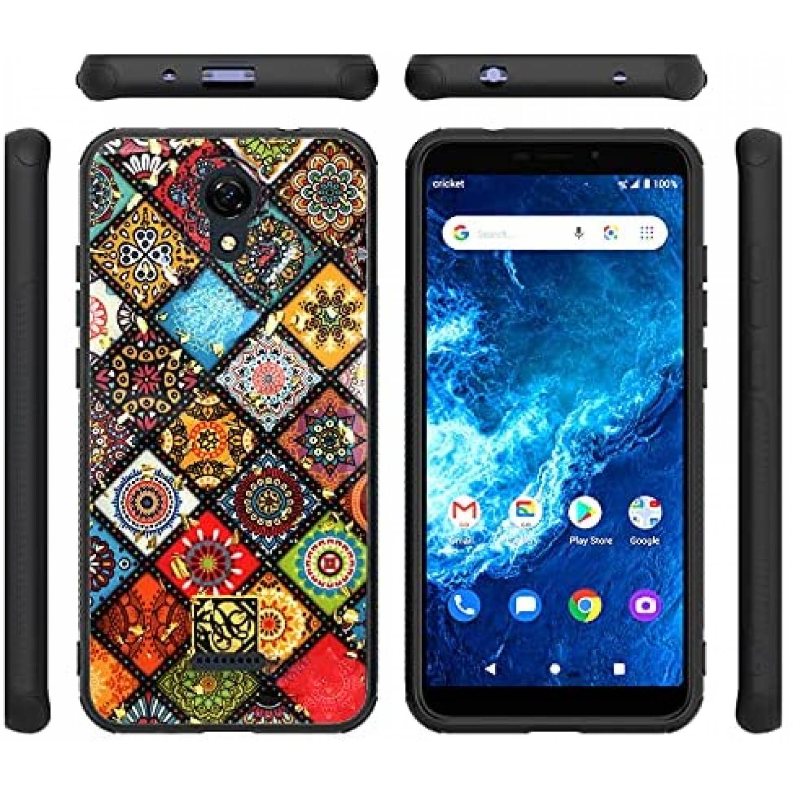 Funda + Mica QCMM para AT&T Fusion Z 2 Pzs -Multicolor