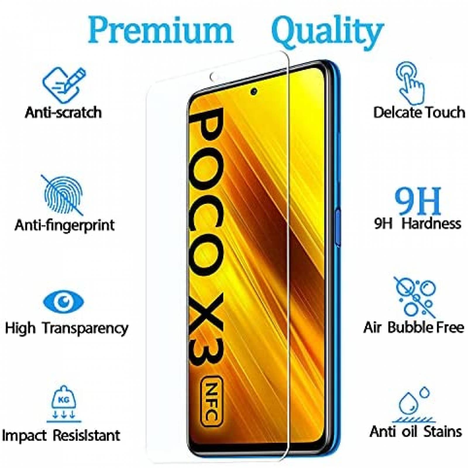 Protector de Pantalla/Lente KELOLIN para Xiaomi Poco X3 3+2