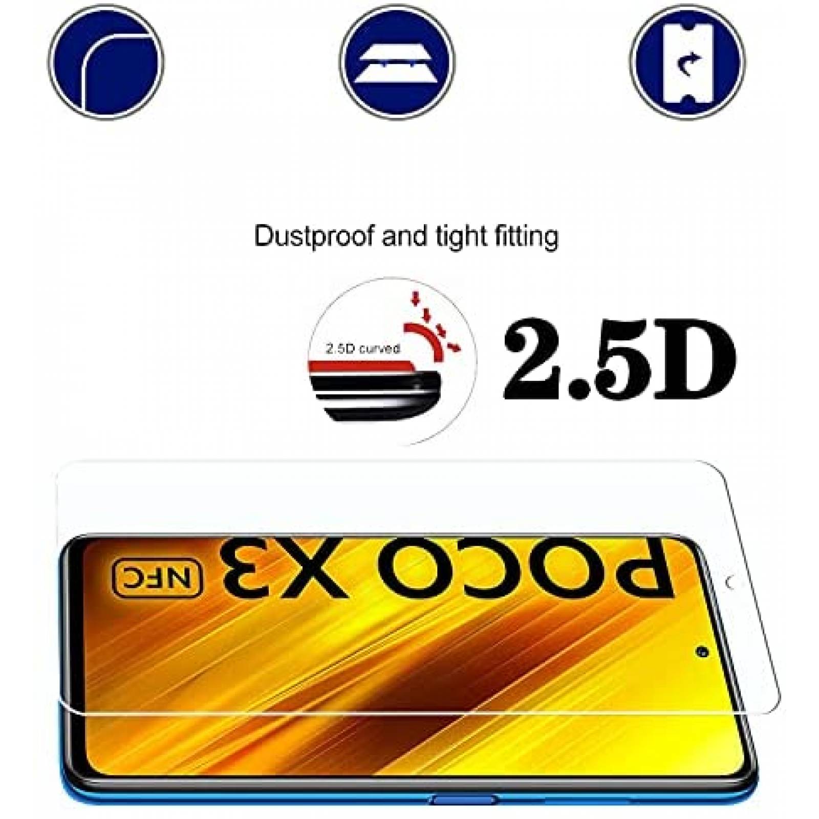 Protector de Pantalla/Lente KELOLIN para Xiaomi Poco X3 3+2