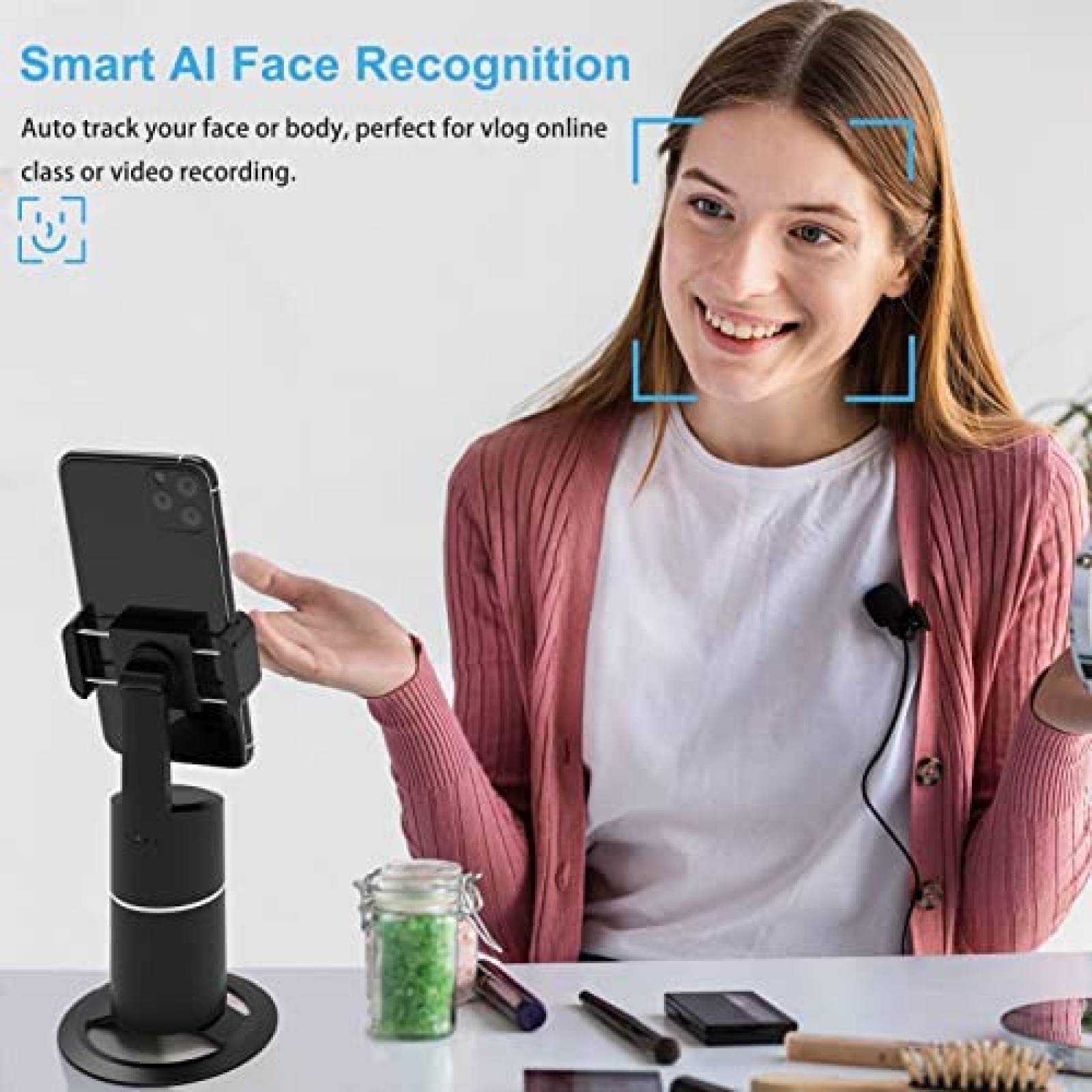 Tripie NYOOLO Seguimiento Facial Automatico 360 -Negro