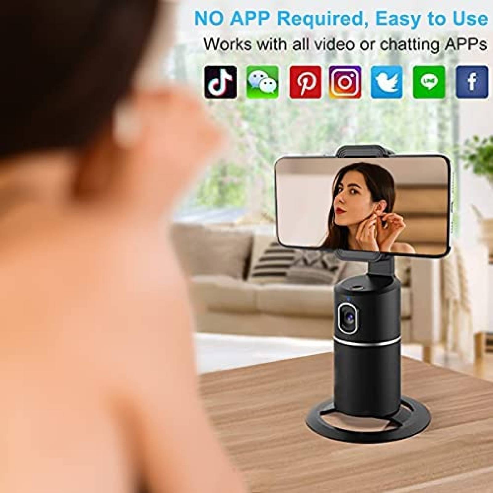 Tripie NYOOLO Seguimiento Facial Automatico 360 -Negro