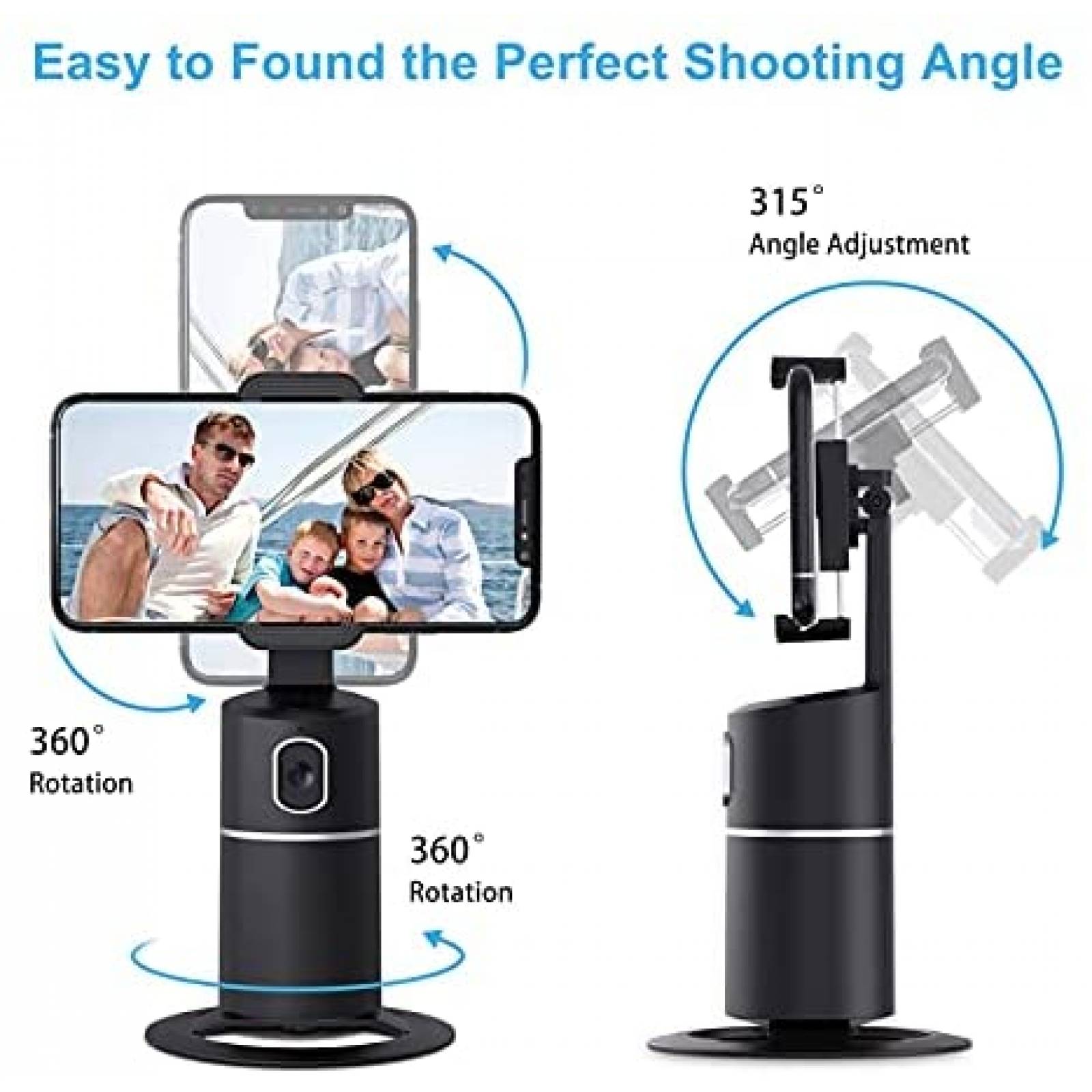 Tripie NYOOLO Seguimiento Facial Automatico 360 -Negro