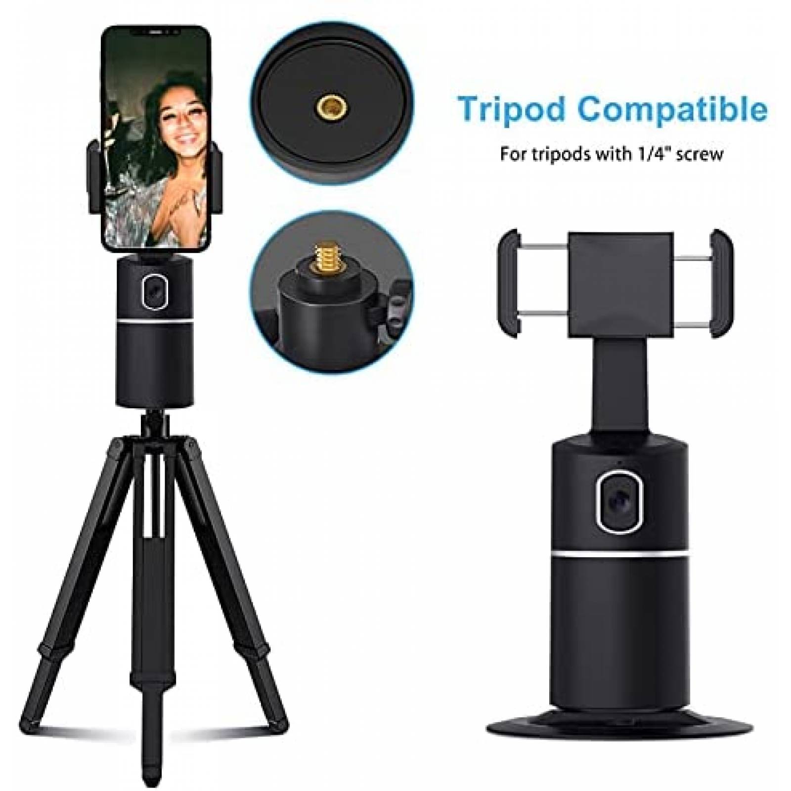 Tripie NYOOLO Seguimiento Facial Automatico 360 -Negro