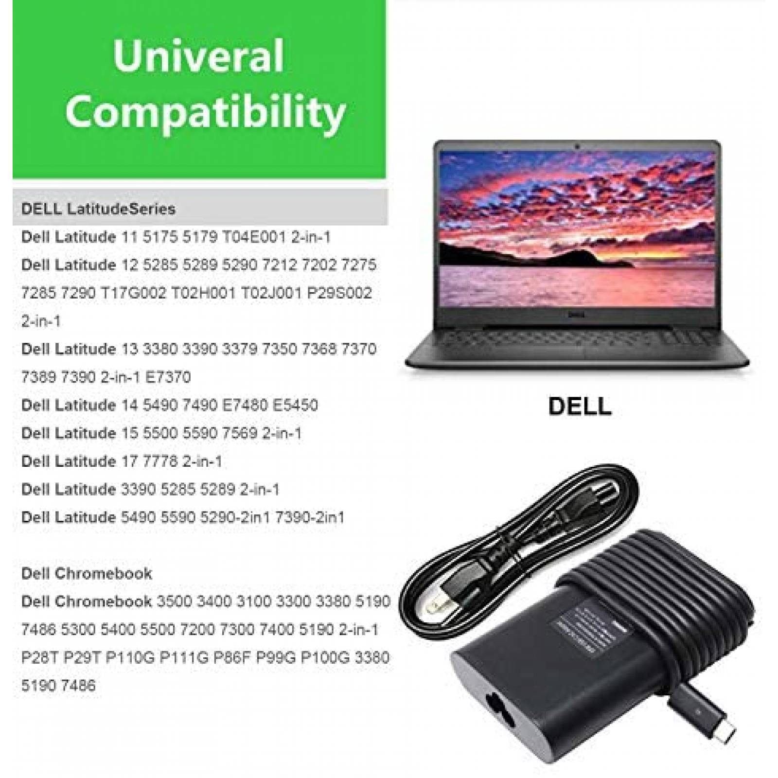 Cargador Laptop Feppery KT60W200325B3 65W Dell Compatible