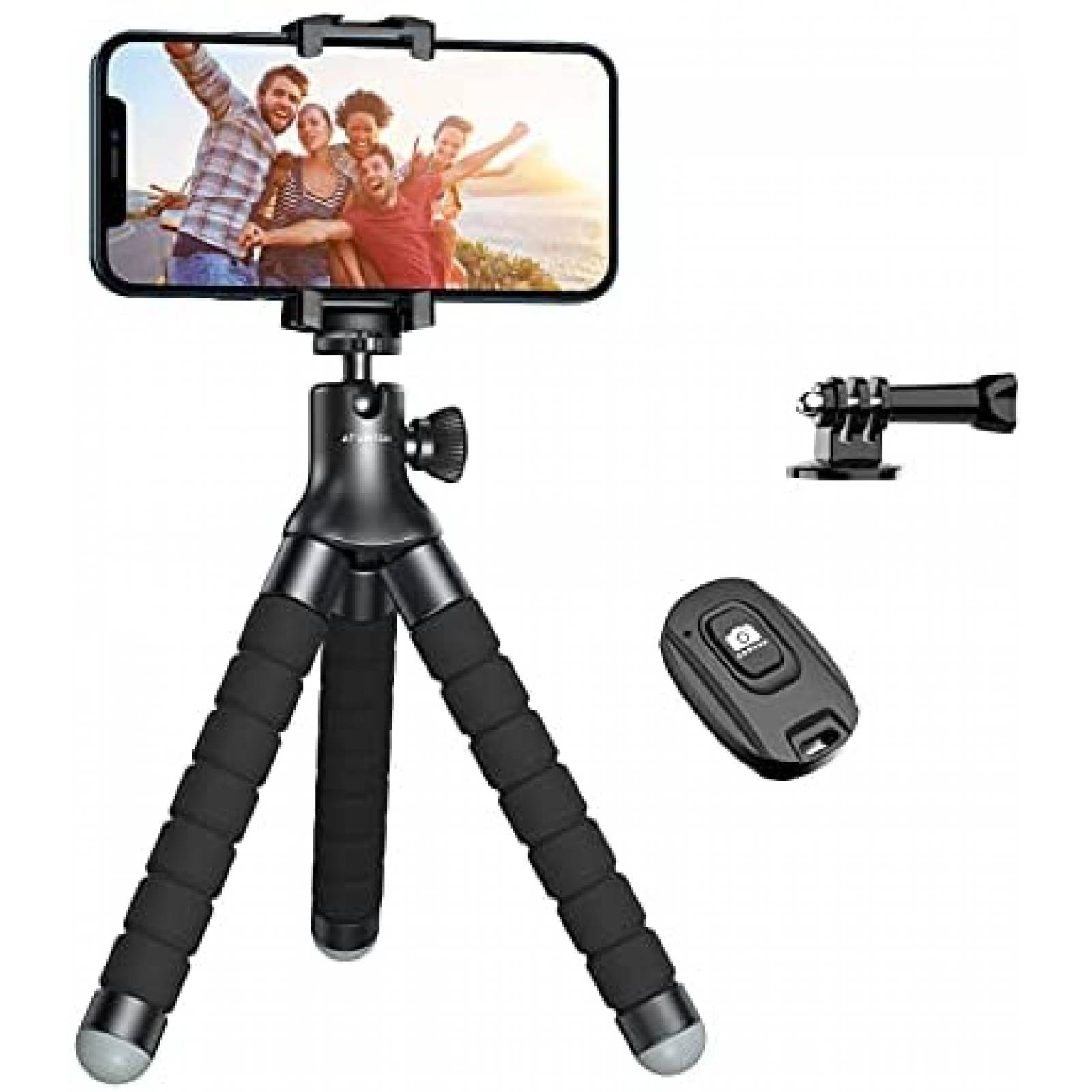 Tripie con Control ATUMTEK de 9.4'' para Celular -Negro