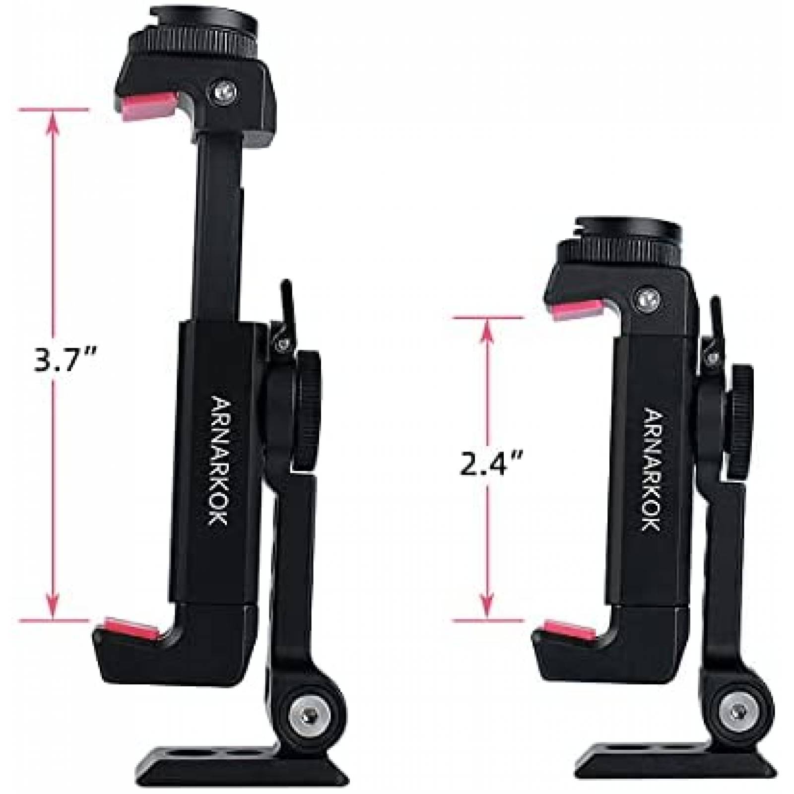 Montura de celular para tripoide ARNARKOK de metal -Negro