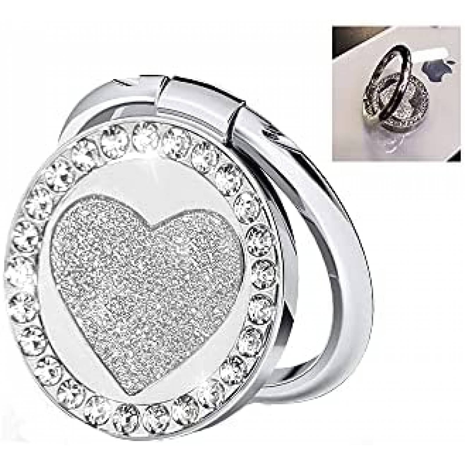 Anillo de Agarre LNtech con Brillos para Celular -Plata