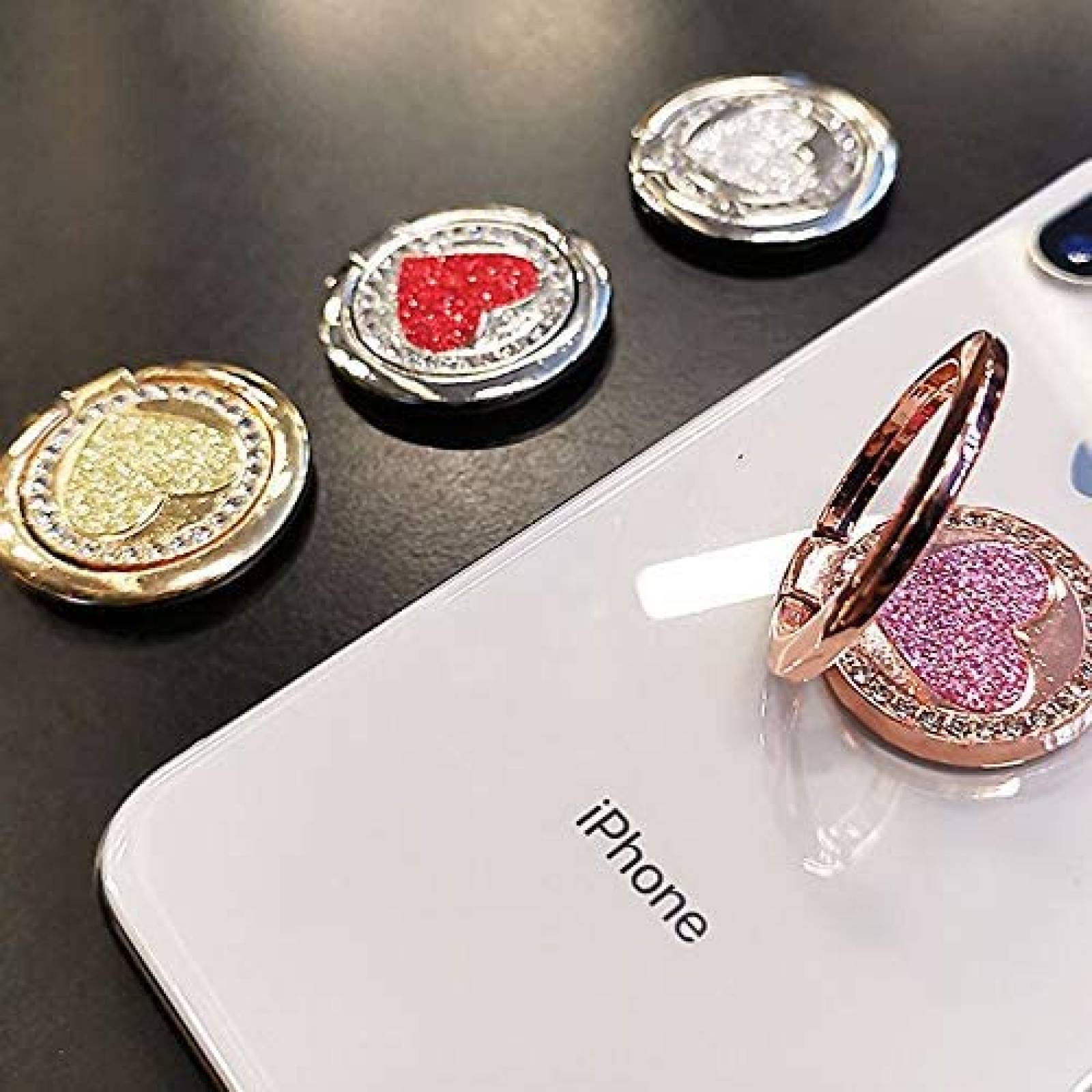 Anillo de Agarre LNtech con Brillos para Celular -Plata