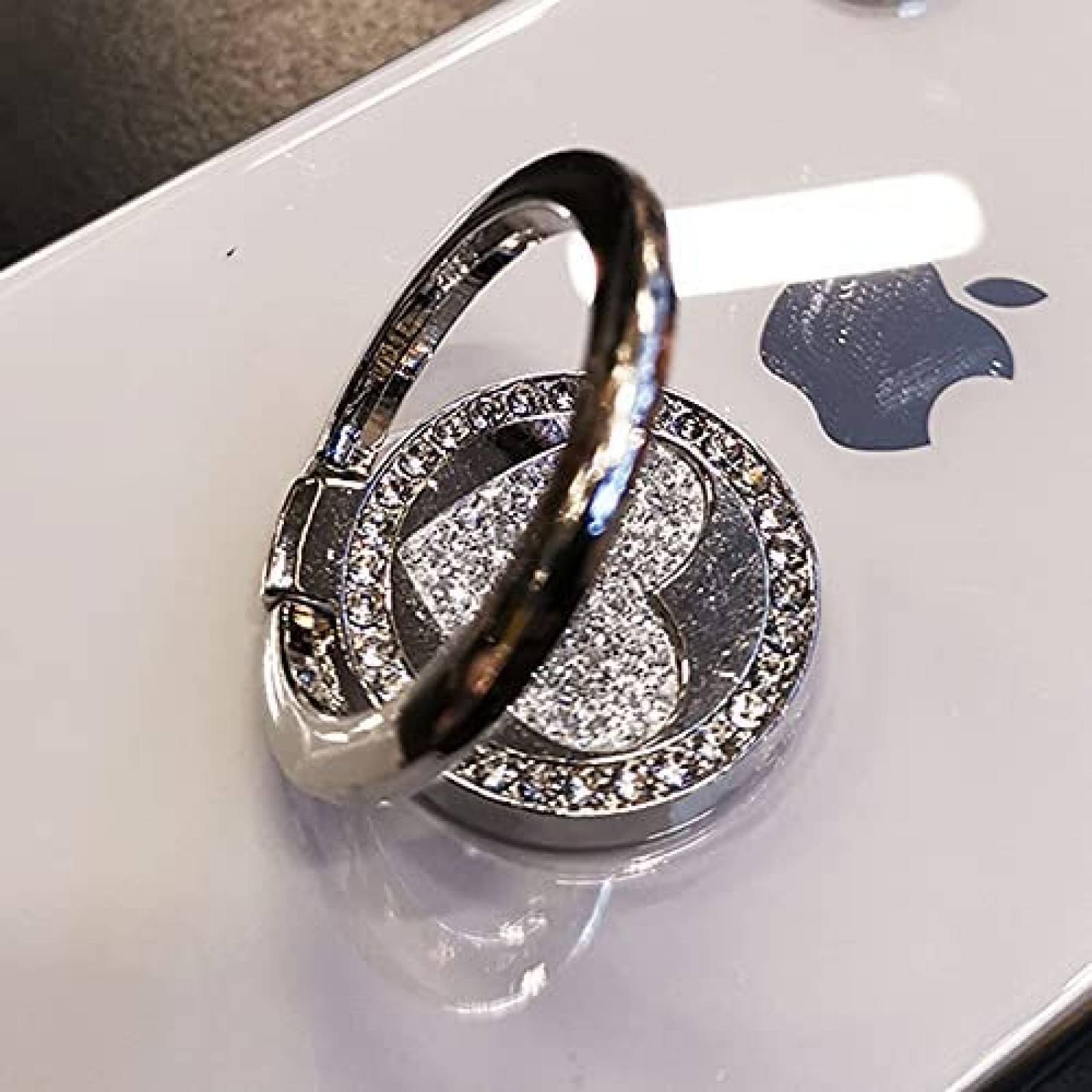 Anillo de Agarre LNtech con Brillos para Celular -Plata
