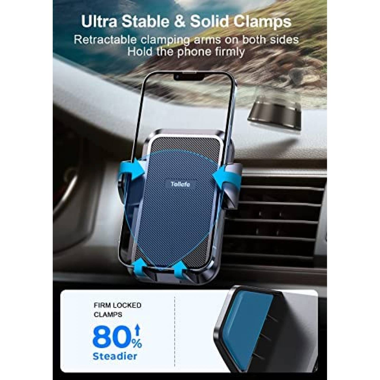 Soporte TOLLEFE Para Celular Clip de Gancho -Negro