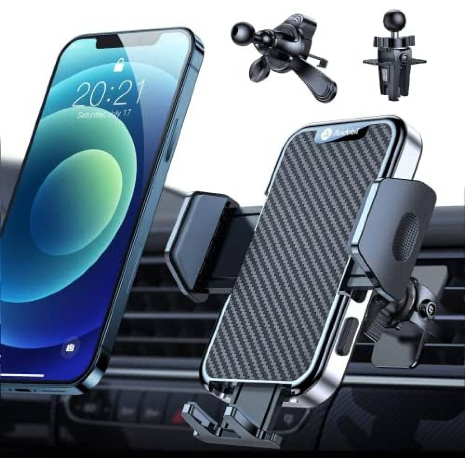 Soporte de Celular para Auto Andobil c/Rotacion 360 -Negro