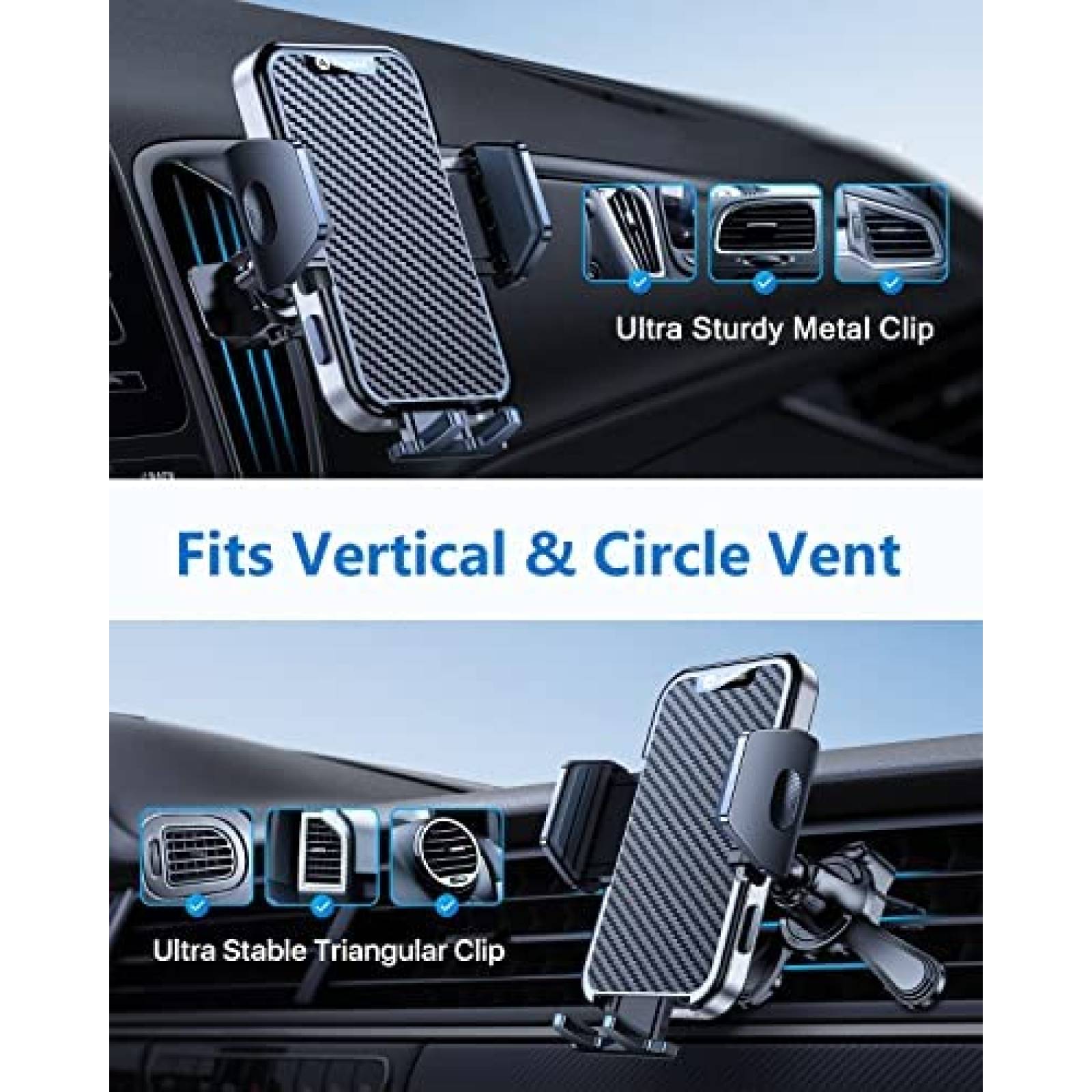 Soporte de Celular para Auto Andobil c/Rotacion 360 -Negro