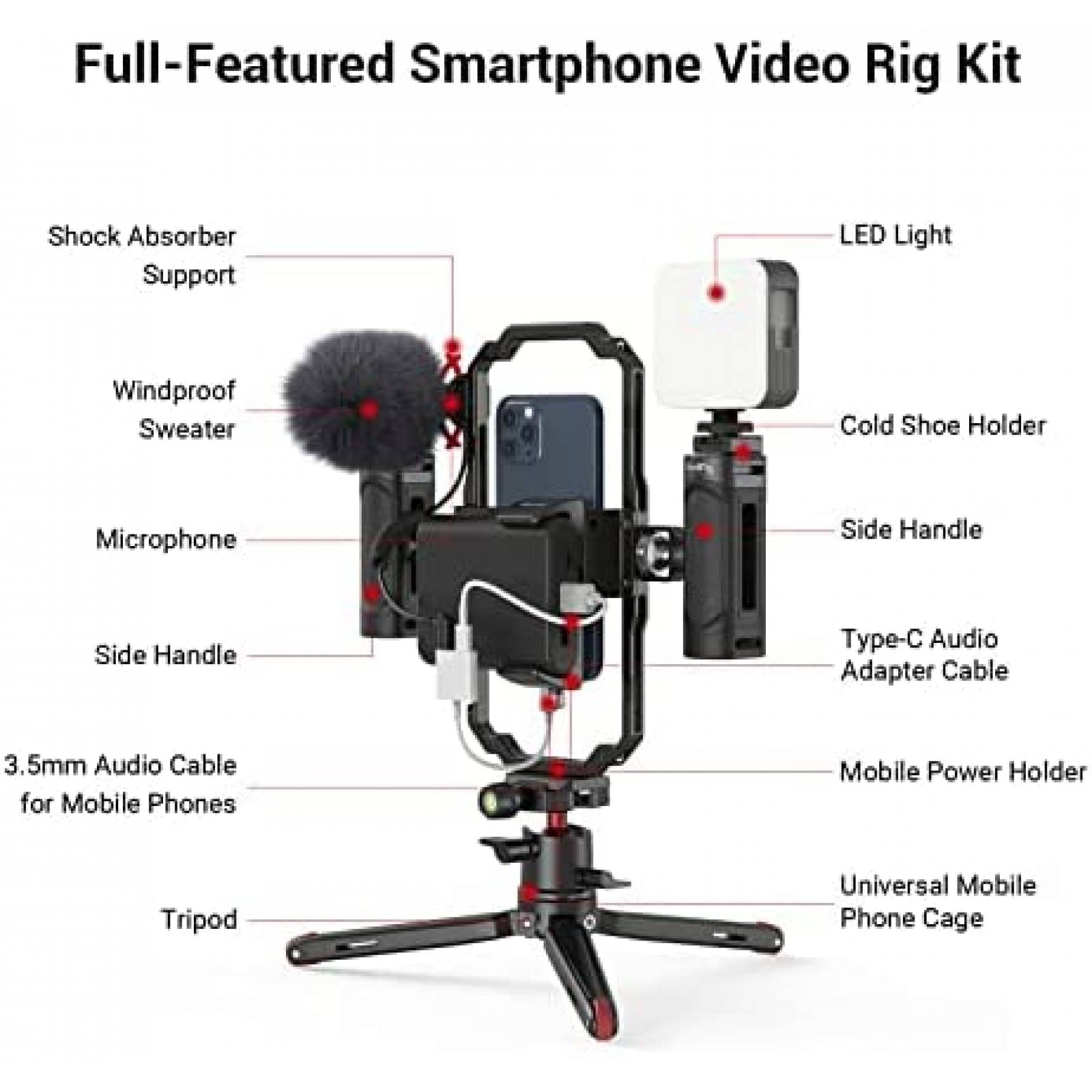 Kit universal de aparejo de video SmallRig para celular