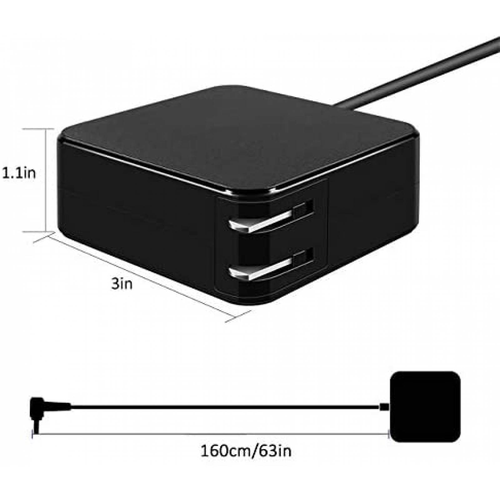 Cargador Universal LQM para Lenovo Ideapad de 45W -Negro