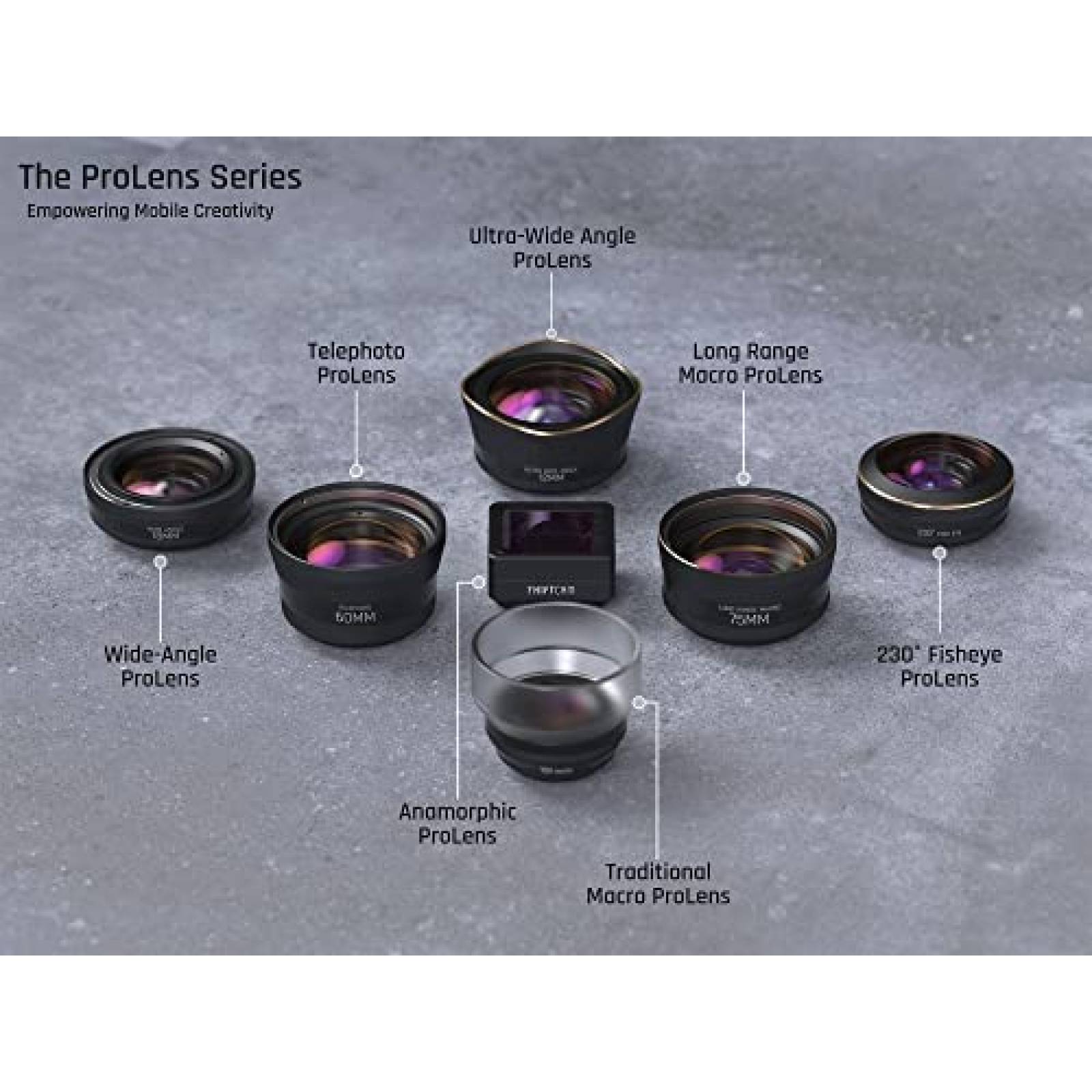 Lente ShiftCam Telephoto 60mm para Celular Zoom 2X -Negro