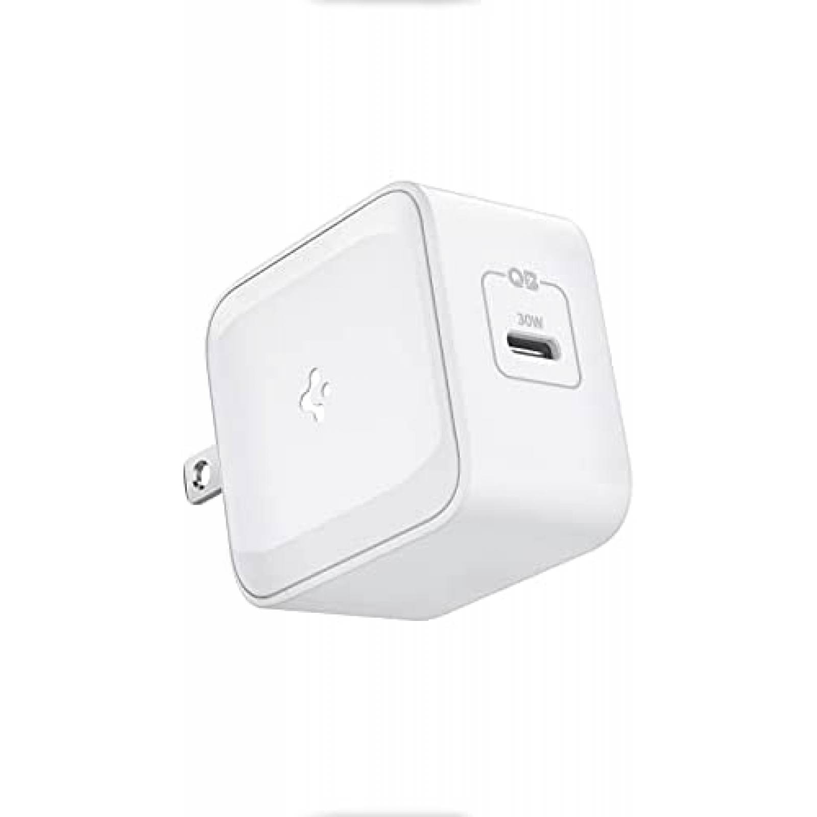 Cargador de Pared USB C Spigen de 30W Carga Rapida -Blanco
