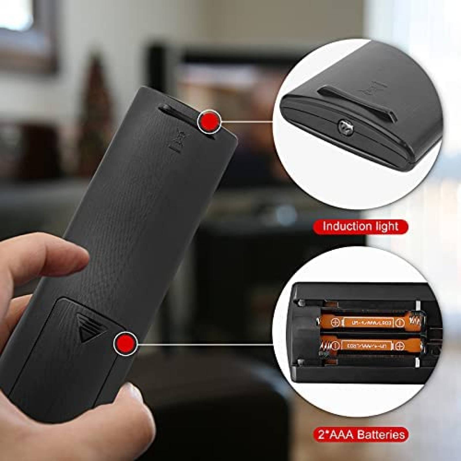 Control para smart TV LG LCD Molvgoc AKB75375604 -Negro