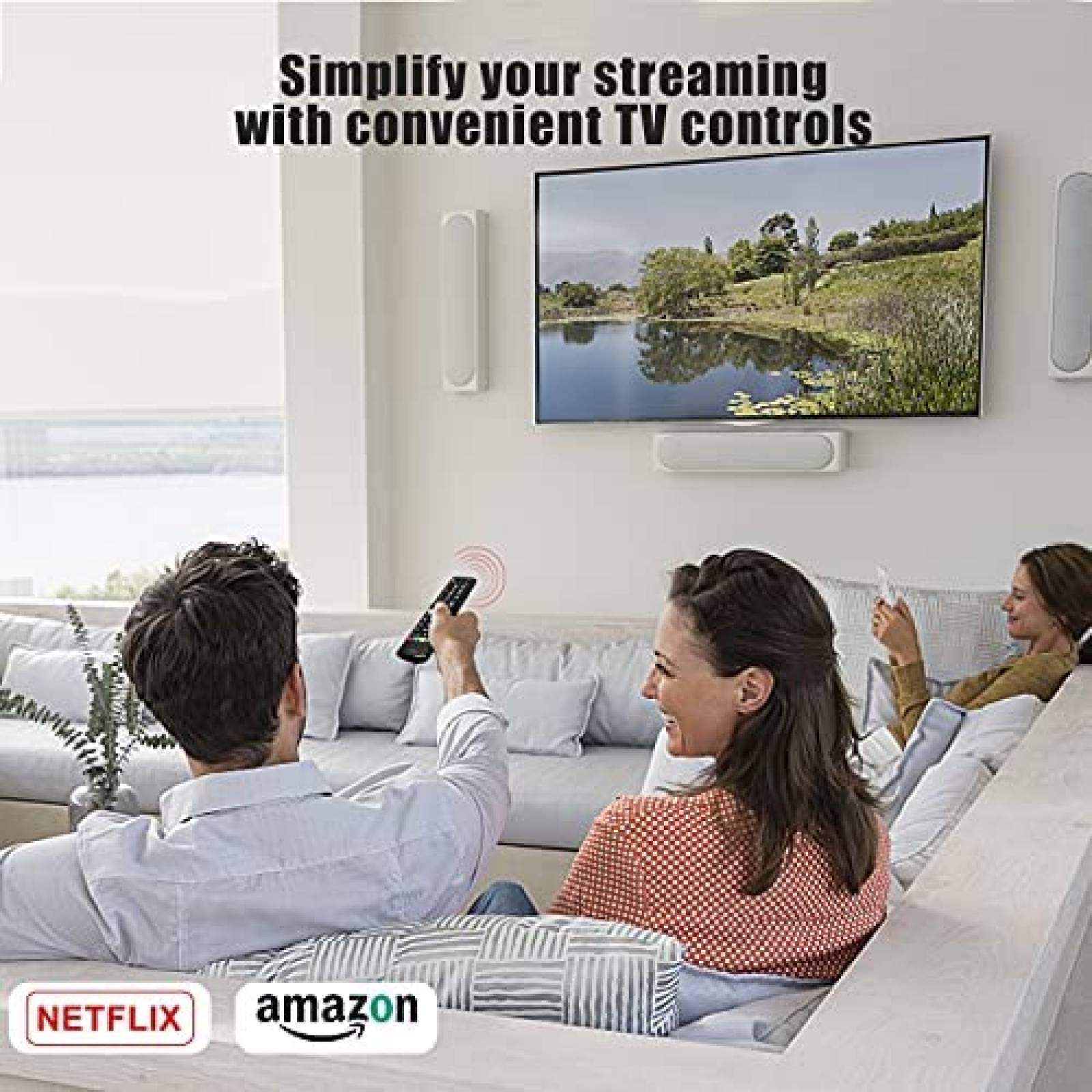 Control para smart TV LG LCD Molvgoc AKB75375604 -Negro