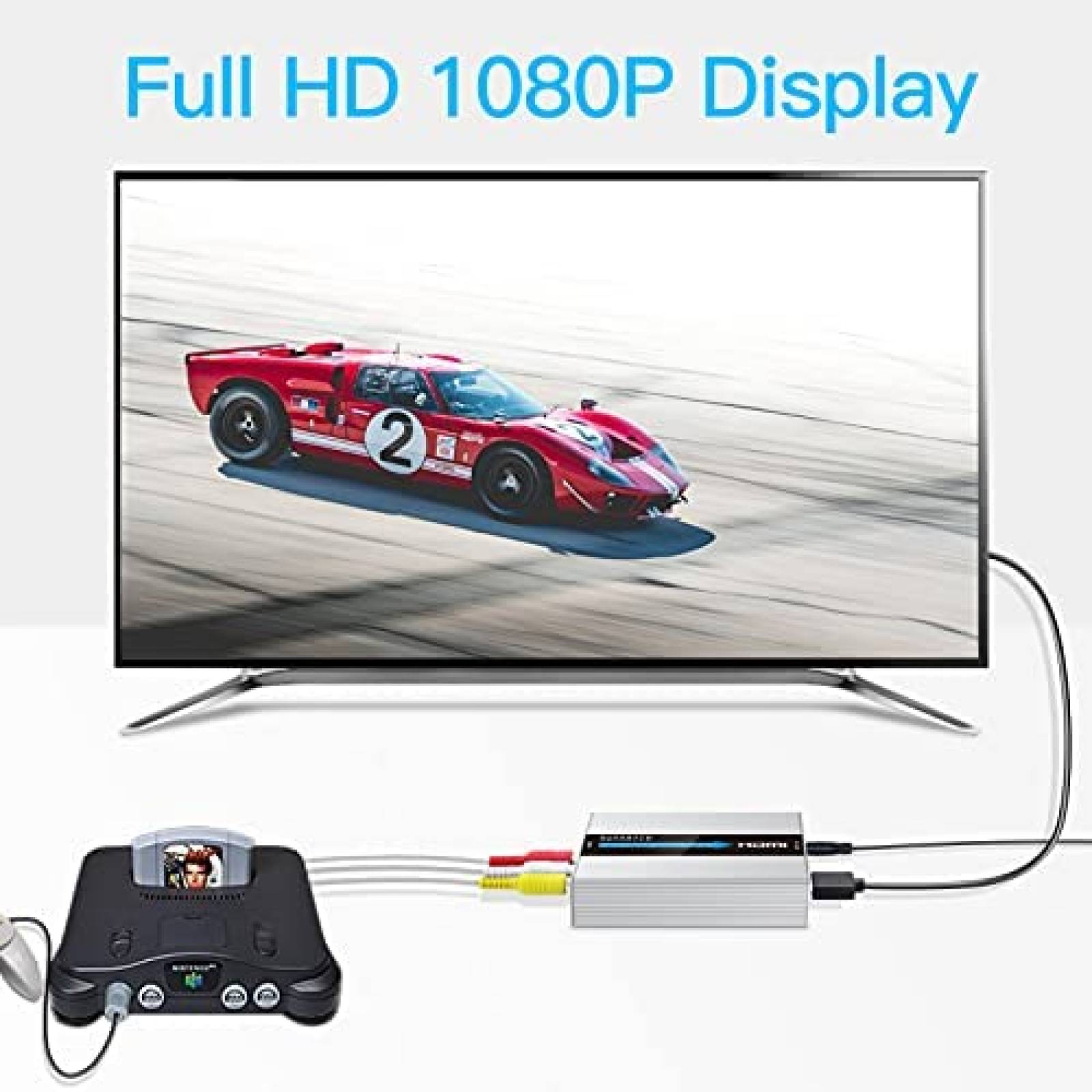 Convertidor SUNNATCH RCA S-Video HDMI 16:9 -Silver