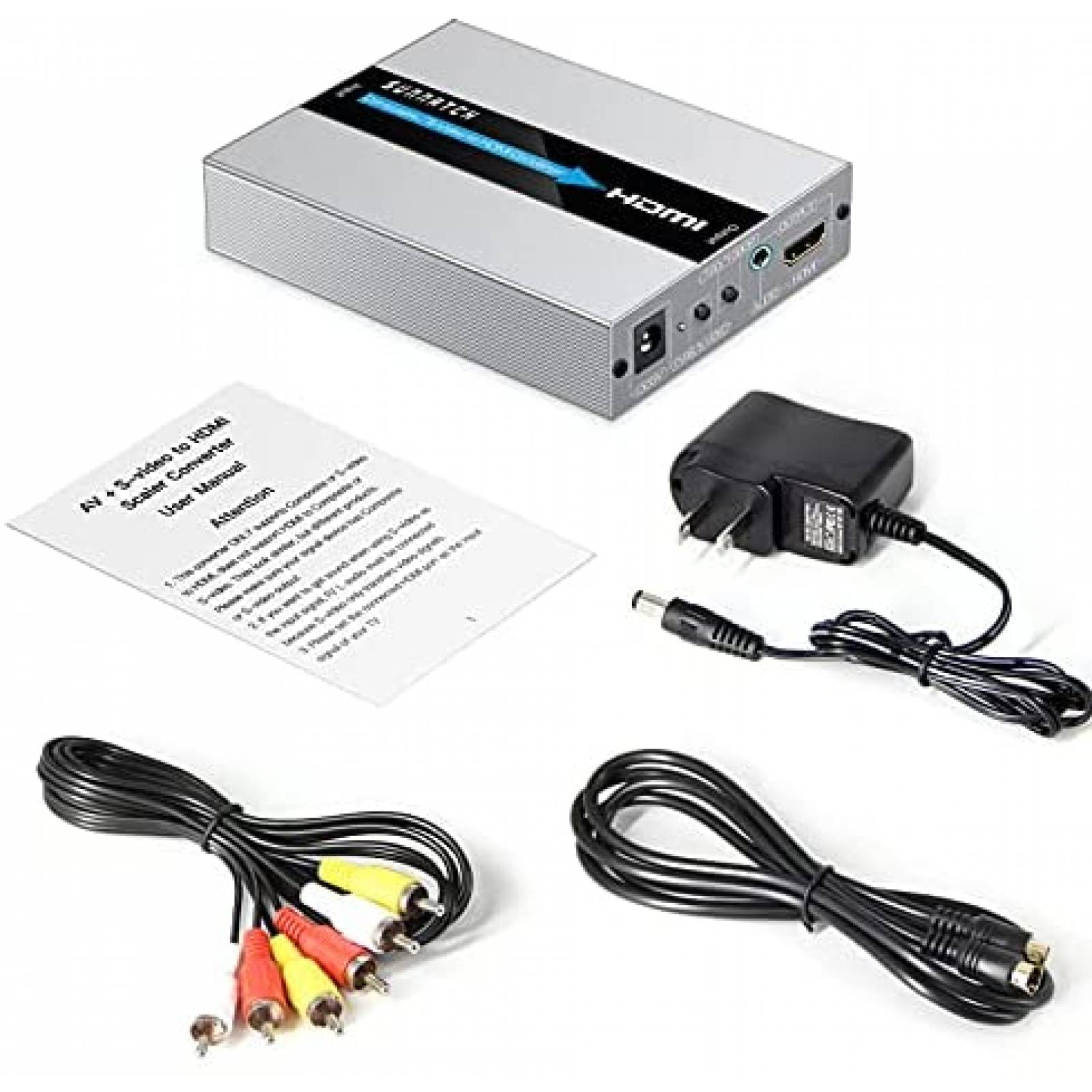 Convertidor SUNNATCH RCA S-Video HDMI 16:9 -Silver