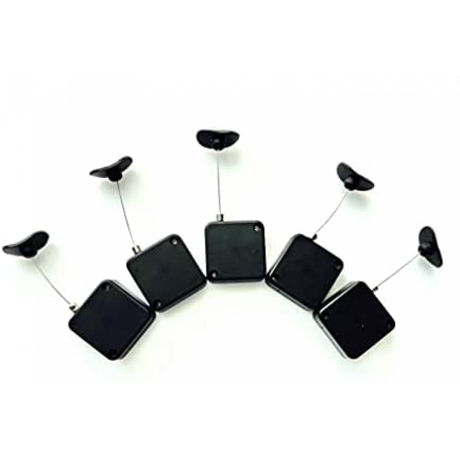 Candado de Cable de Seguridad Retractil LORADAR 5 Pzs -Negro