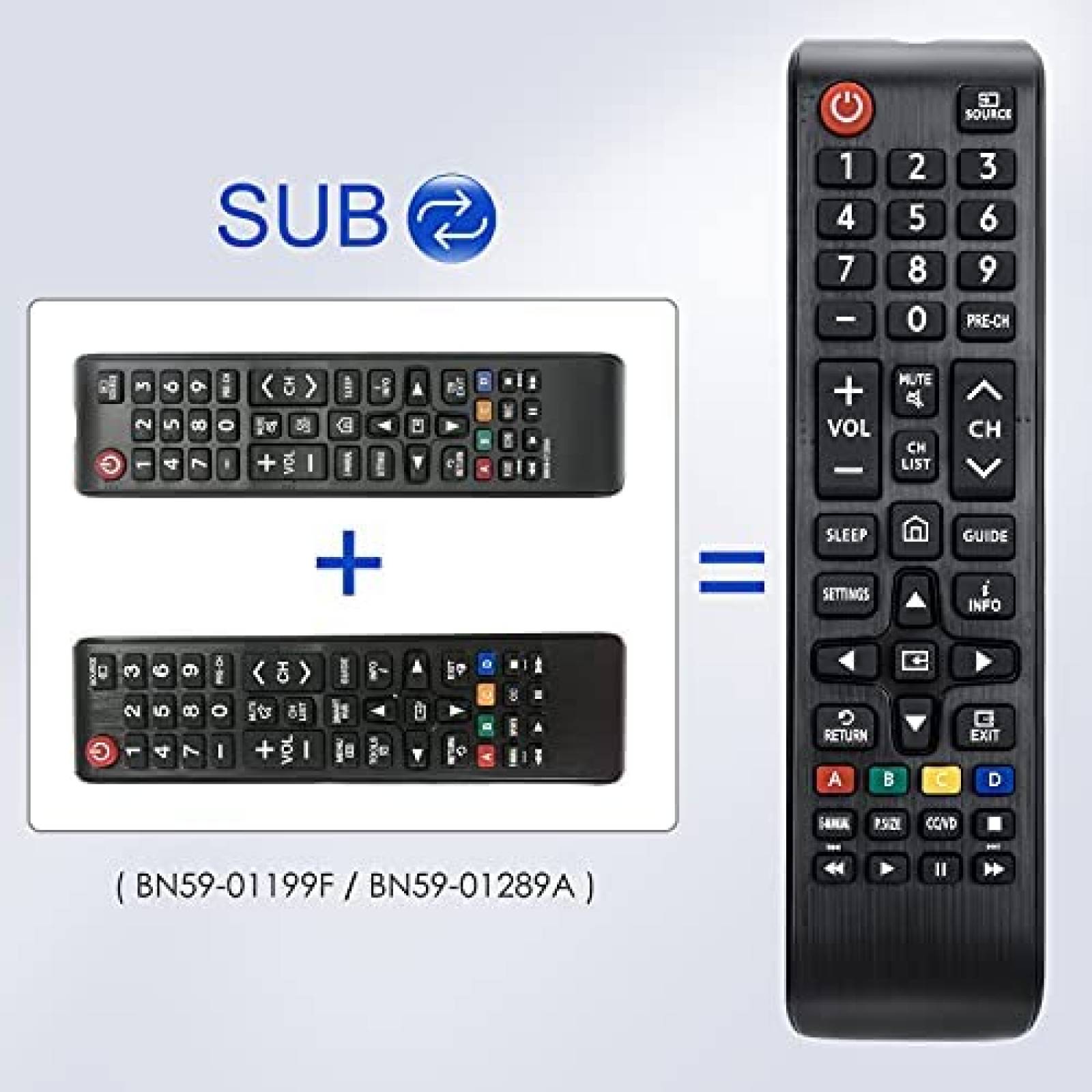 Control Remoto LOUTOC para Samsung Smart TV -Negro