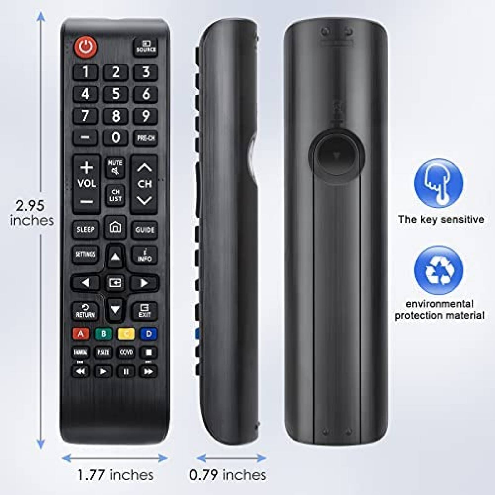 Control Remoto LOUTOC para Samsung Smart TV -Negro