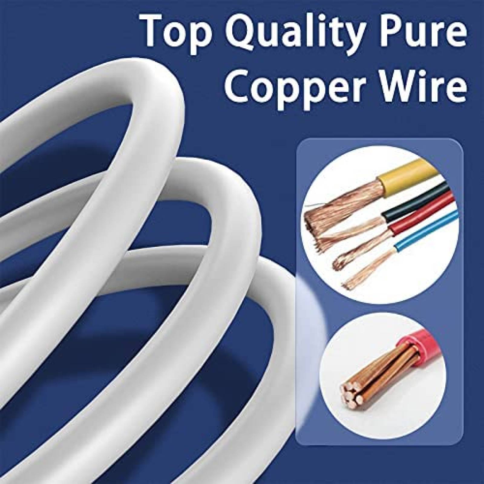 Extension cable de energia para Mac Rhinenet 6ft -Blanco