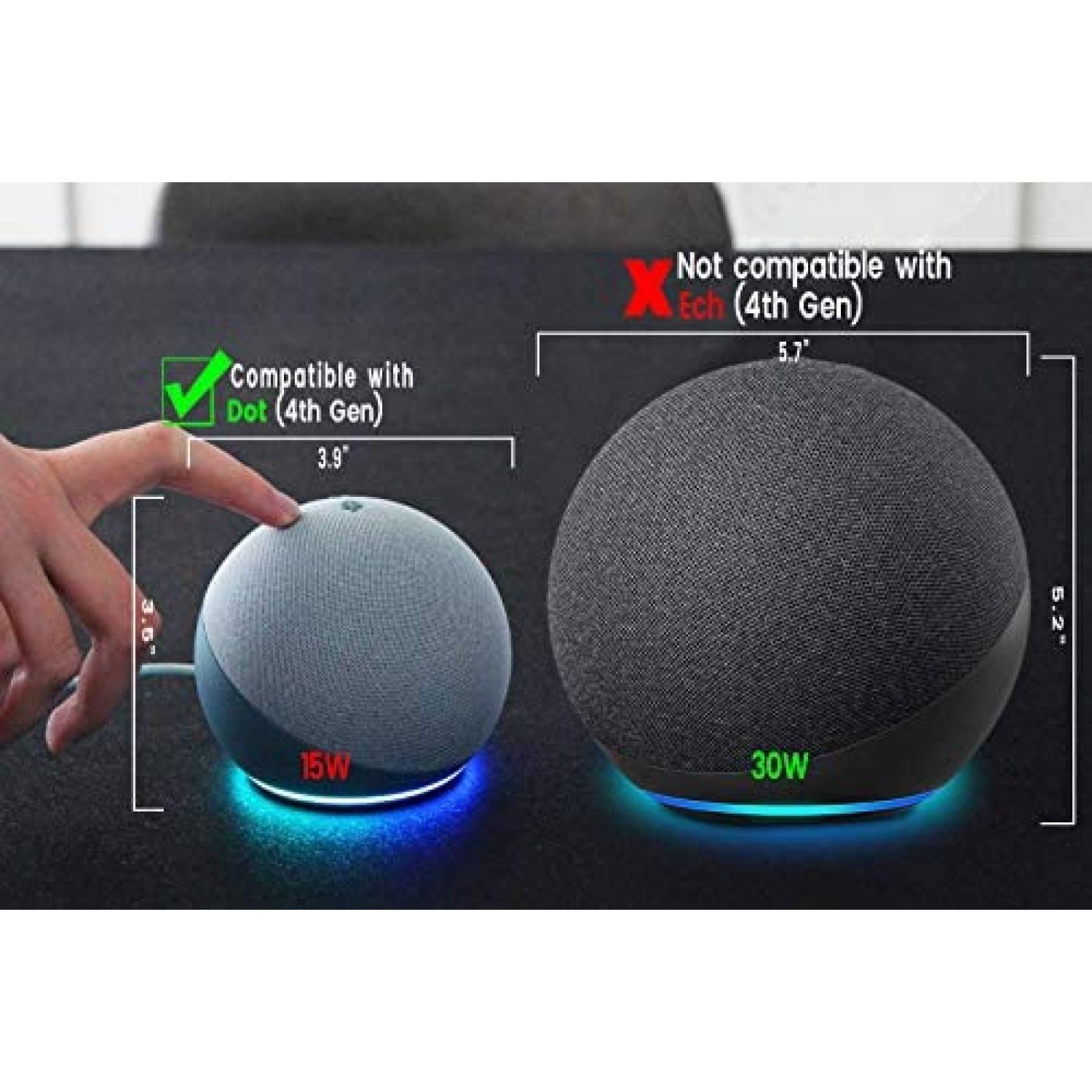 Cable energia Alexa macho a hembra LOL PARTY 16ft -Blanco