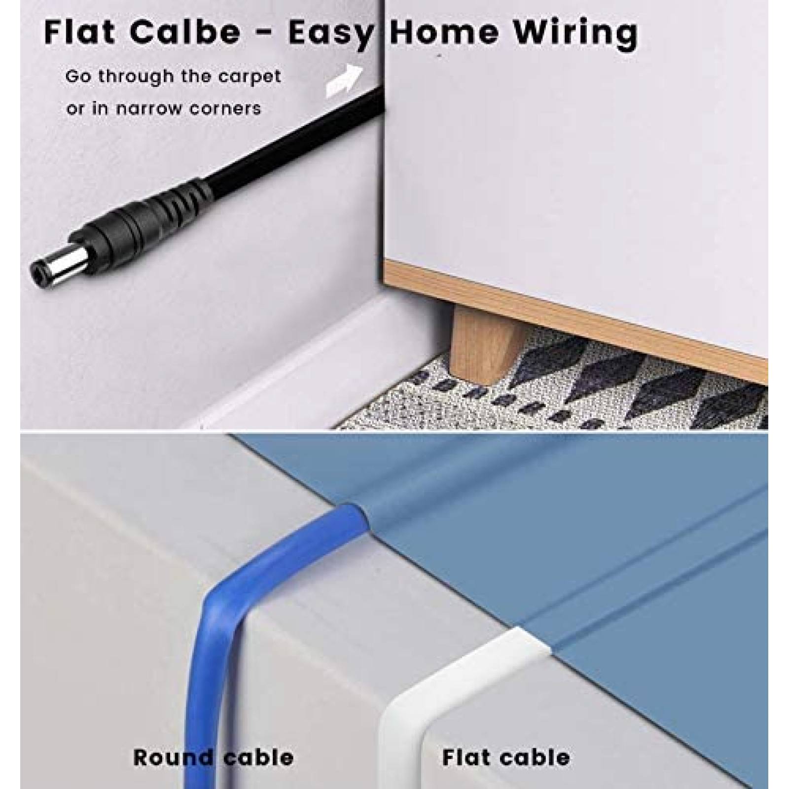 Cable energia Alexa macho a hembra LOL PARTY 16ft -Blanco