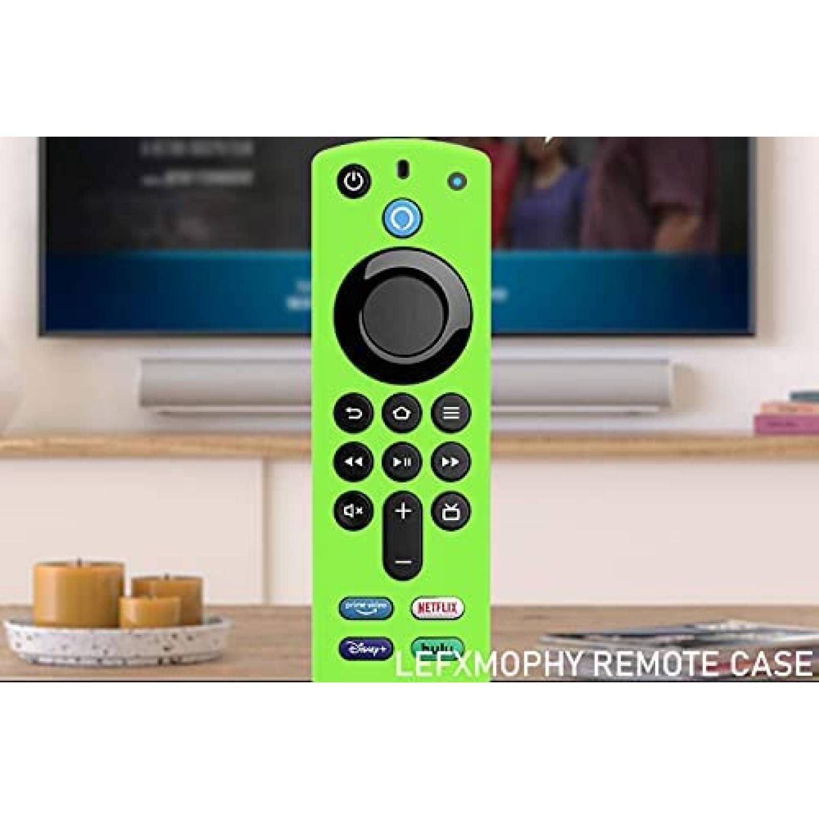 Funda para control Alexa Firestick LEFXMOPHY silicon -Verde