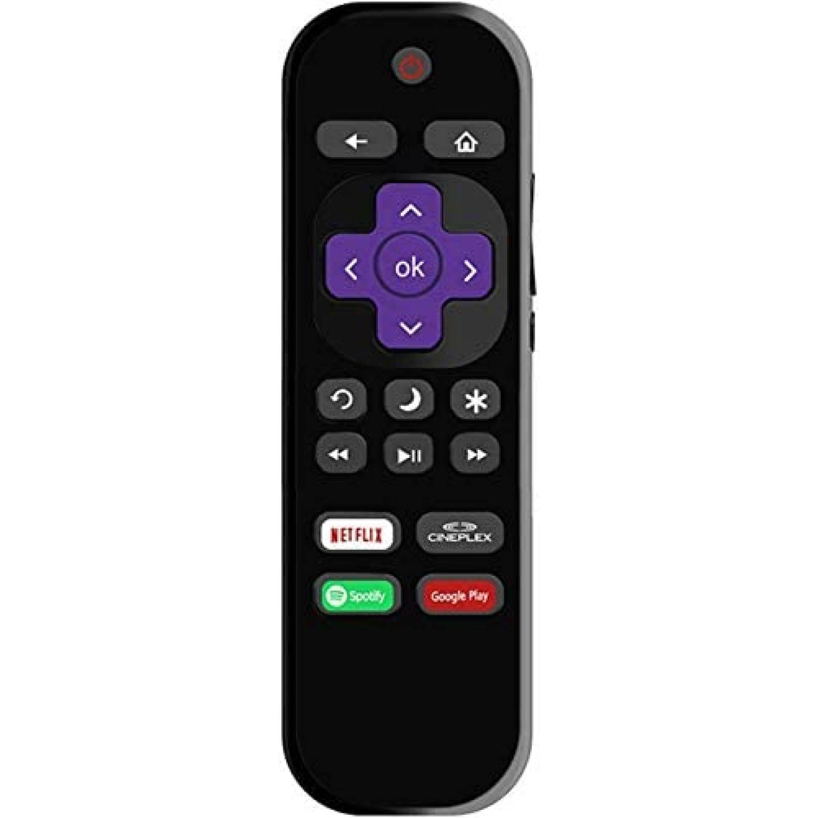 Remplazo control para dispositivo Roku TV Elekpia -Negro