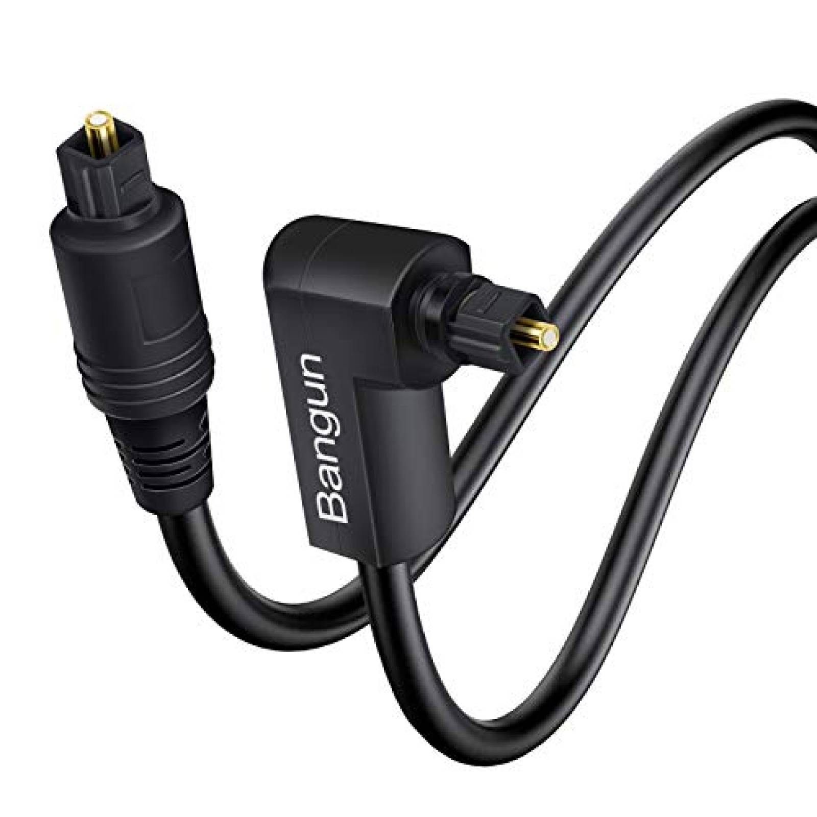 Cable de fibra optica Bangun 8ft a 90 delgado -Negro