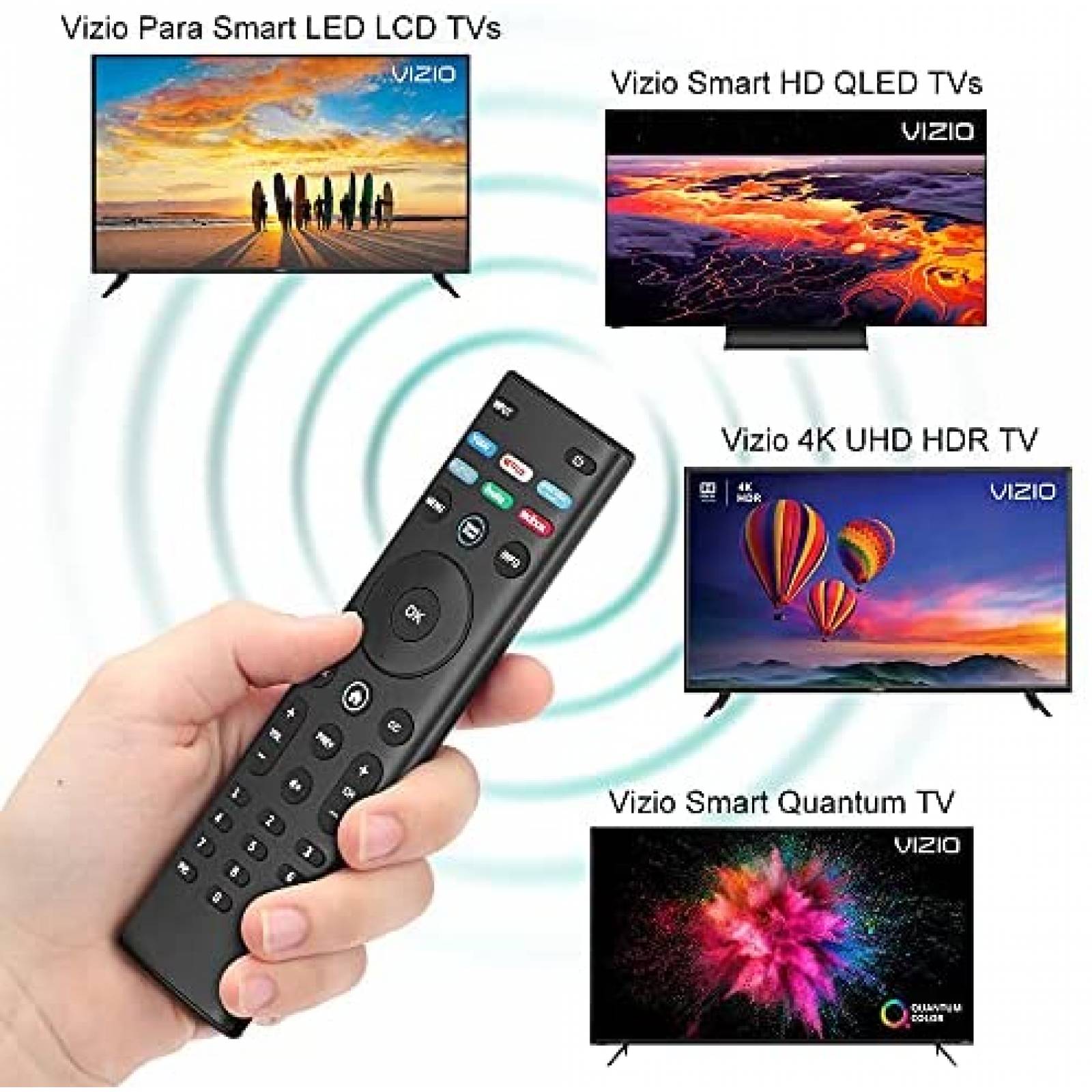 Control Remoto Semote XRT140 para Televisor Vizio -Negro