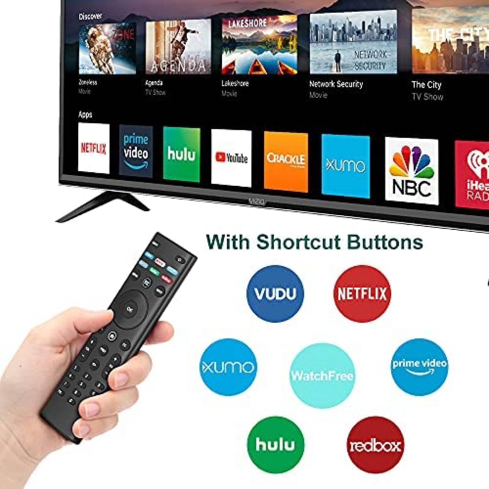 Control Remoto Semote XRT140 para Televisor Vizio -Negro