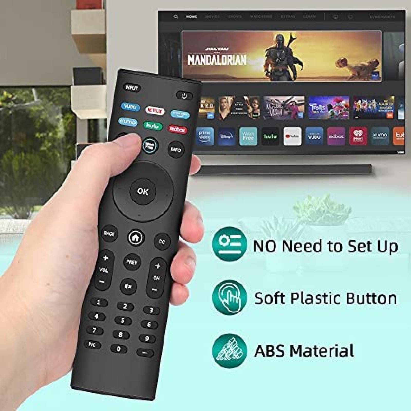 Control Remoto Semote XRT140 para Televisor Vizio -Negro